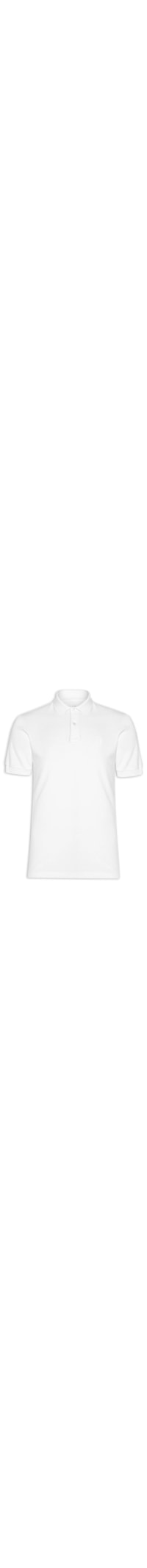 Polo Masculina Manga Curta Brasão Embossed Color - Branco