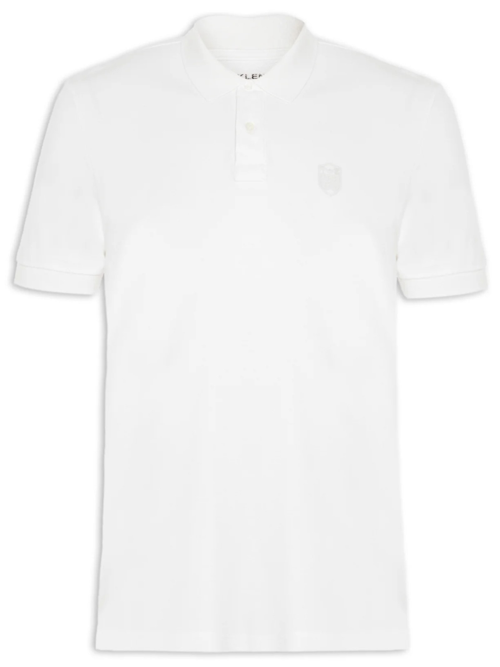 Polo Masculina Manga Curta Brasão Embossed Color Off White Osklen