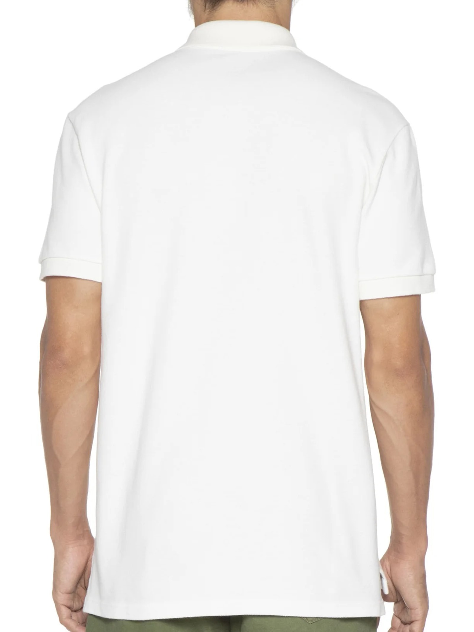 Polo Masculina Manga Curta Brasão Embossed Color Off White Osklen