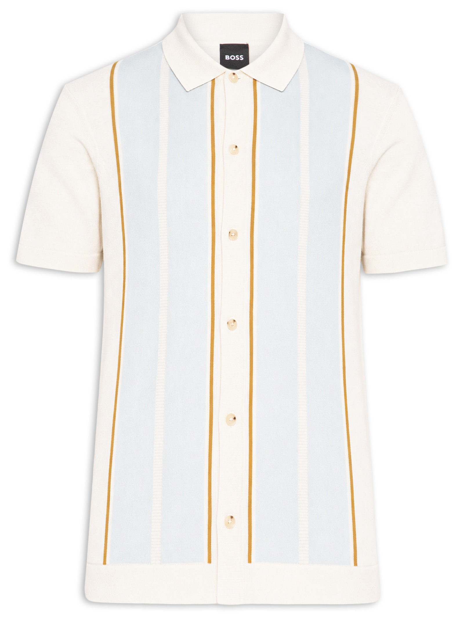 Polo Masculina Manga Curta C-Lastro Branco Boss
