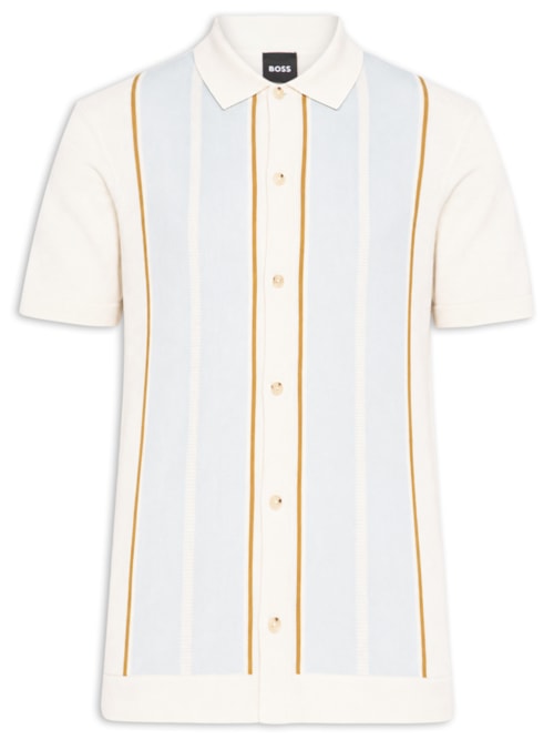 Polo Masculina Manga Curta C-Lastro - Branco
