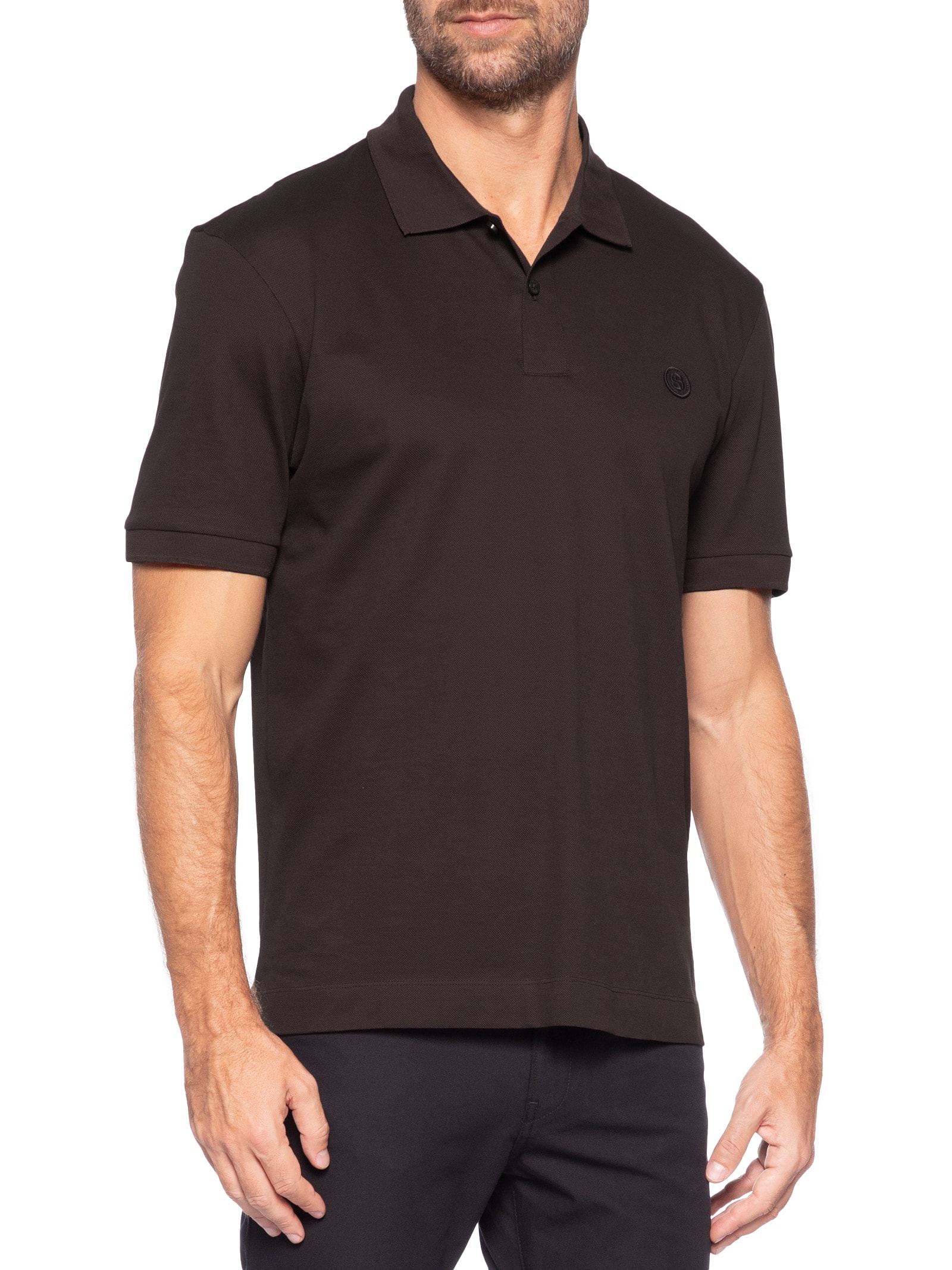 Polo Masculina Manga Curta C-Parris 98 Marrom Boss