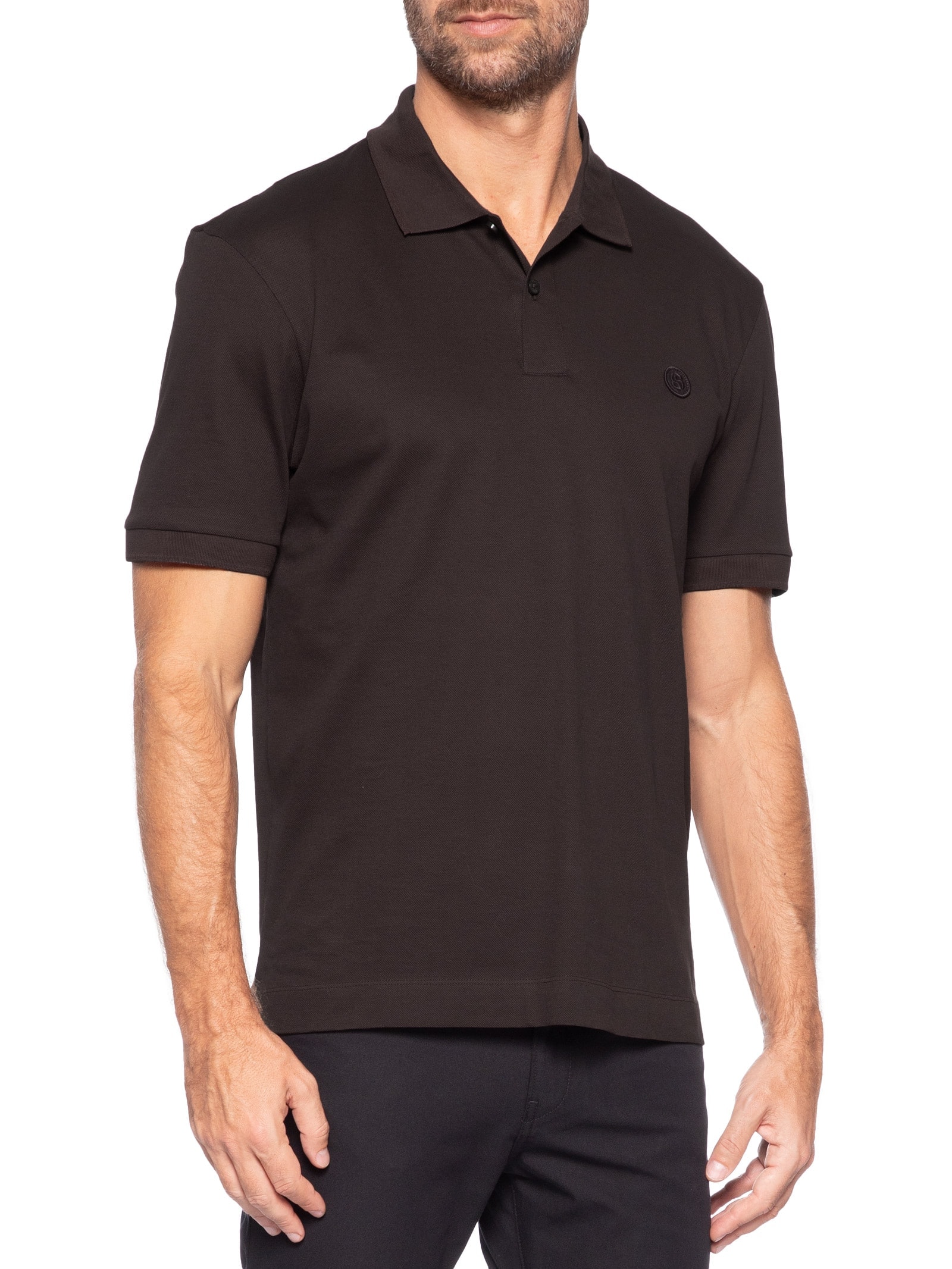 Polo Masculina Manga Curta C-Parris 98 Regular fit  Marrom Boss