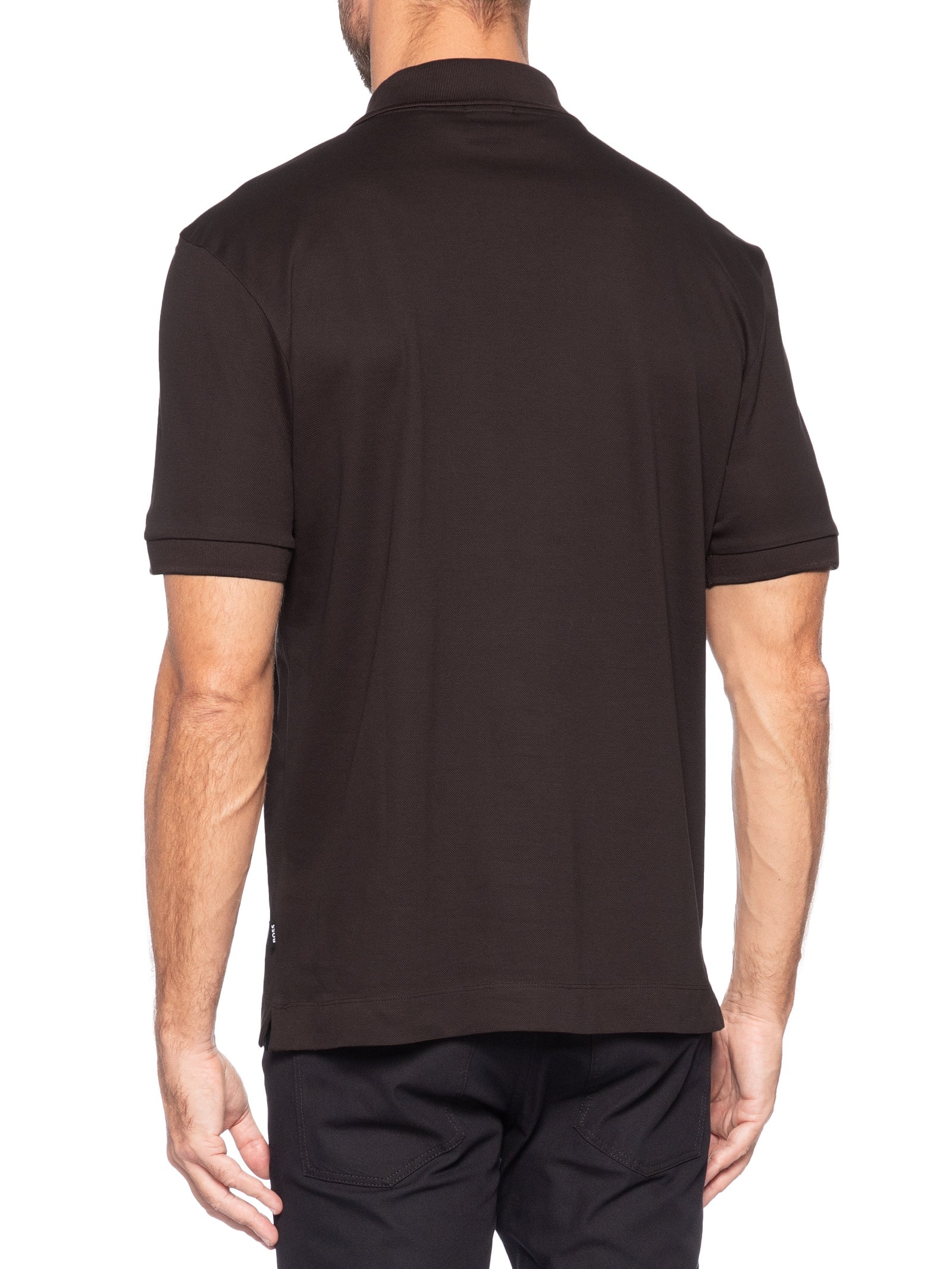 Polo Masculina Manga Curta C-Parris 98 Regular fit  Marrom Boss