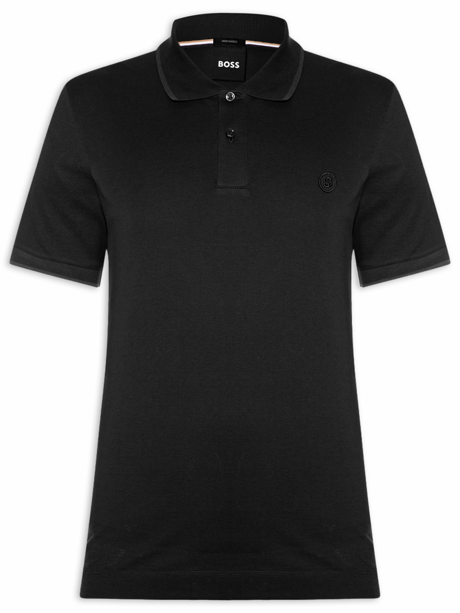Polo Masculina Manga Curta C-Parris 98 Regular fit  Preto Boss