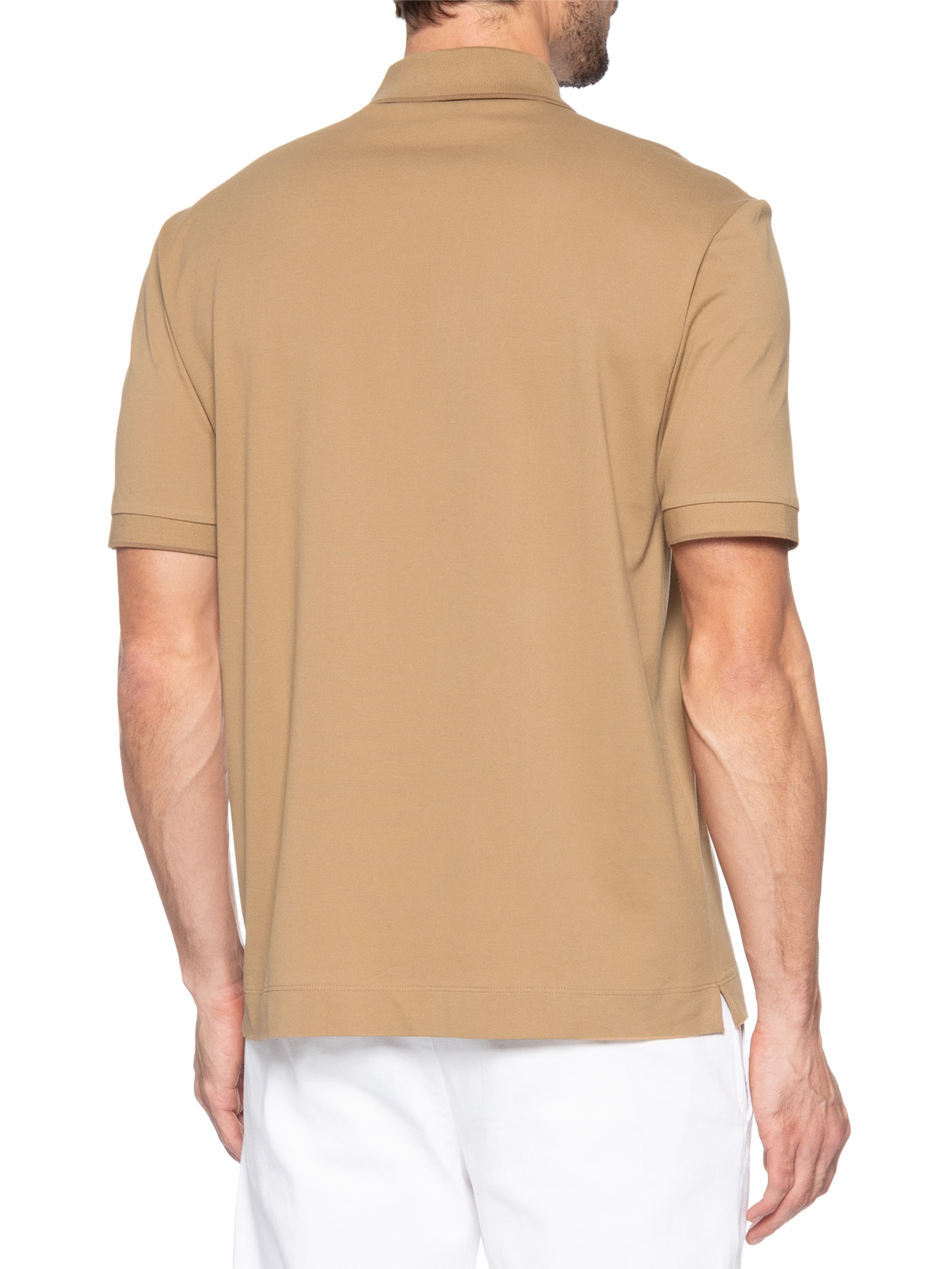 Polo Masculina Manga Curta C-Parris Bege Boss
