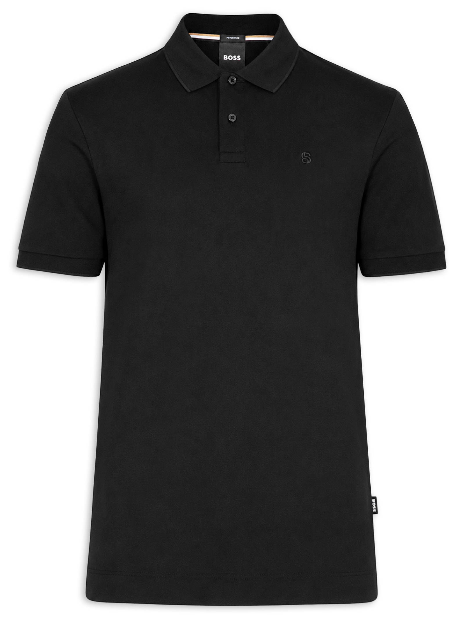 Polo Masculina Manga Curta C-Parris Preto Boss