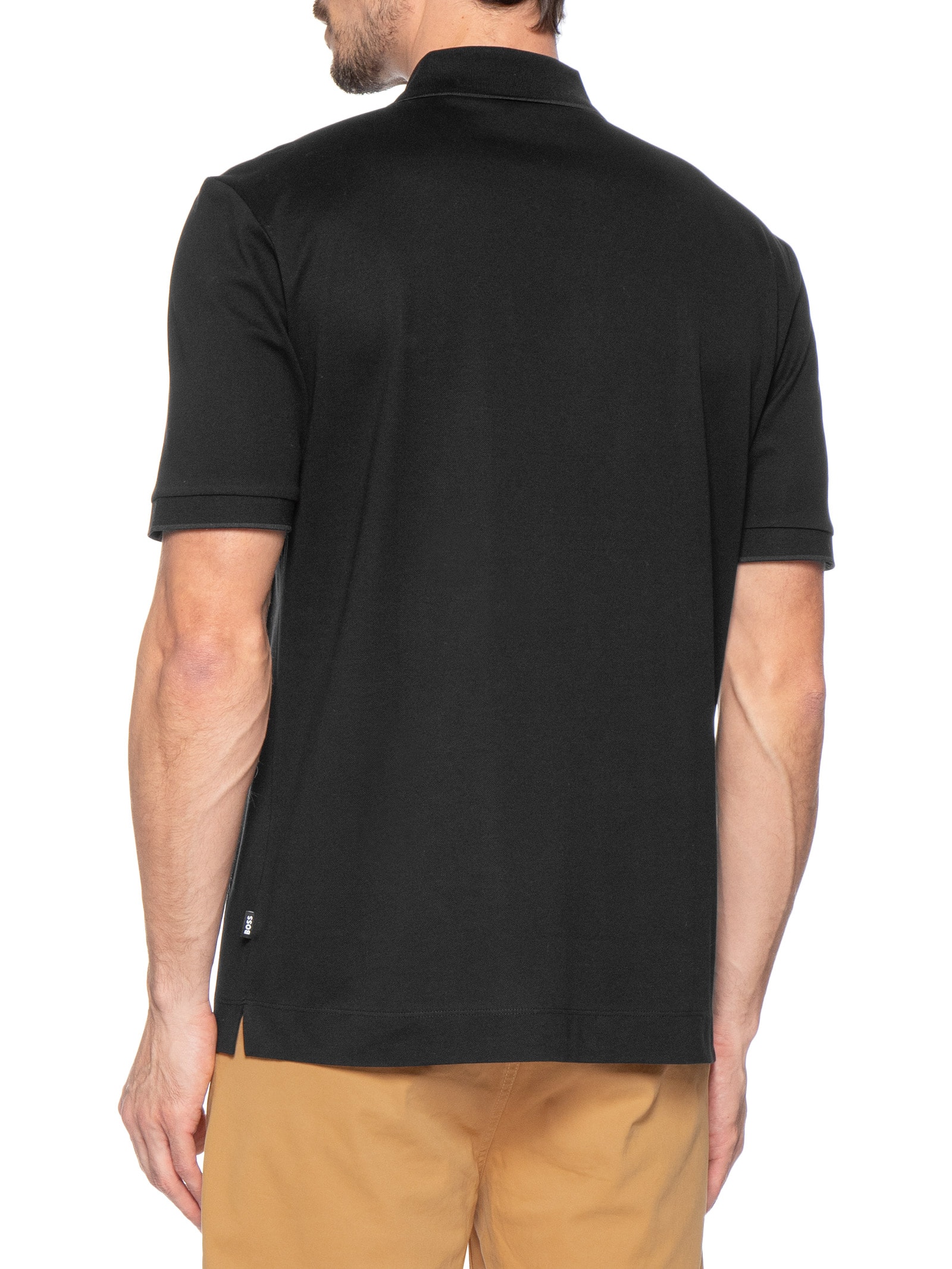 Polo Masculina Manga Curta C-Parris Preto Boss