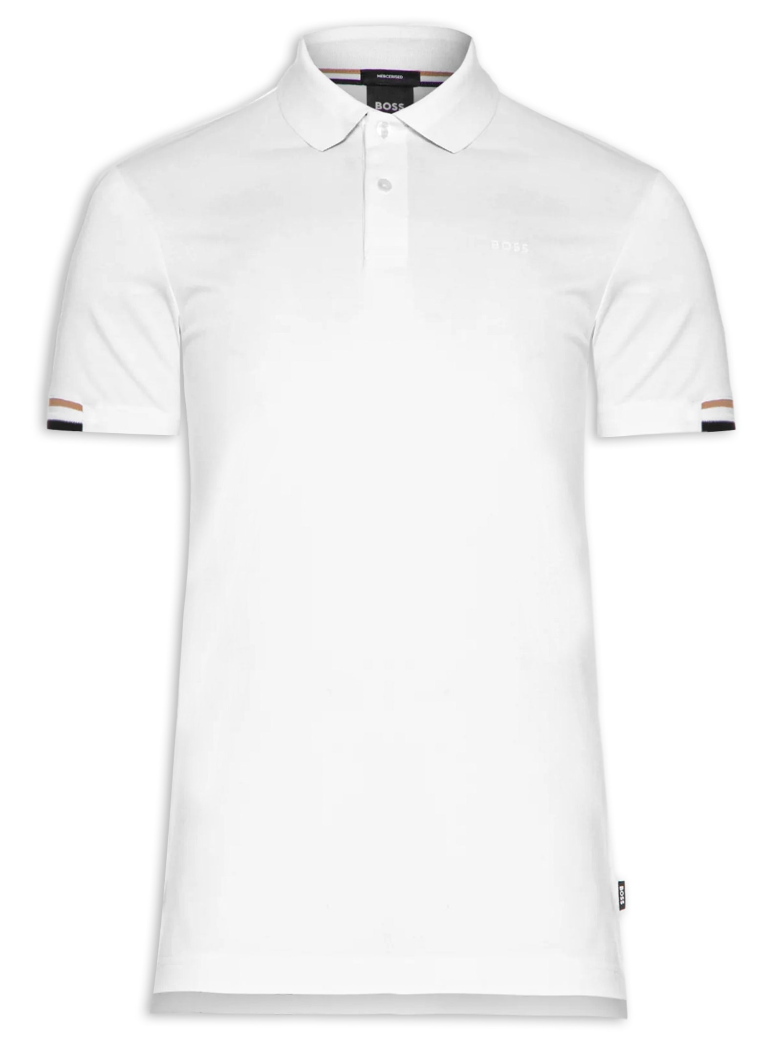 Polo Masculina Manga Curta com Friso Parlay 147 Off White Boss