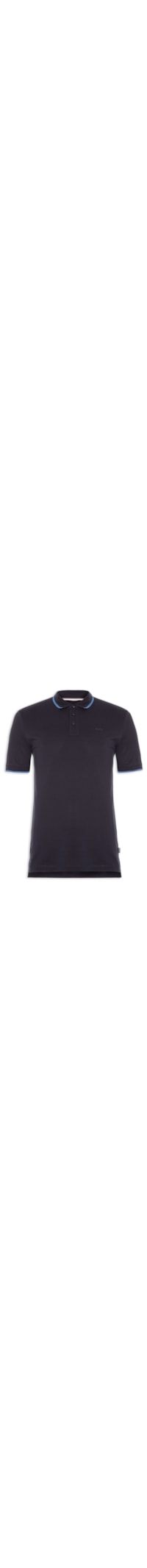 Polo Masculina Manga Curta com Friso Parlay - Azul