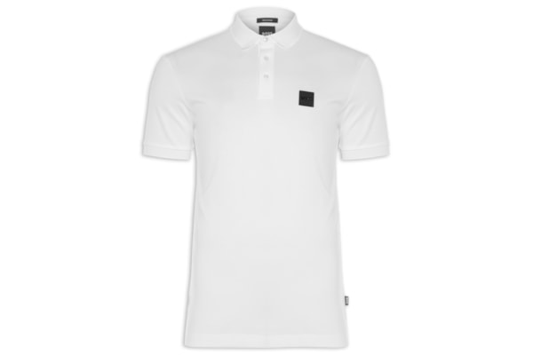 Polo Masculina Manga Curta com Friso Parlay - Branco