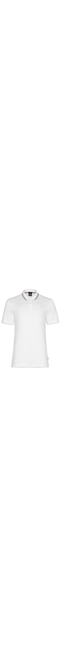 Polo Masculina Manga Curta com Friso Parlay - Branco