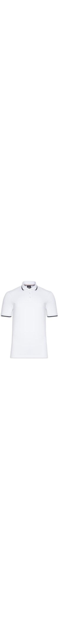 Polo Masculina Manga Curta com Friso Parlay - Branco