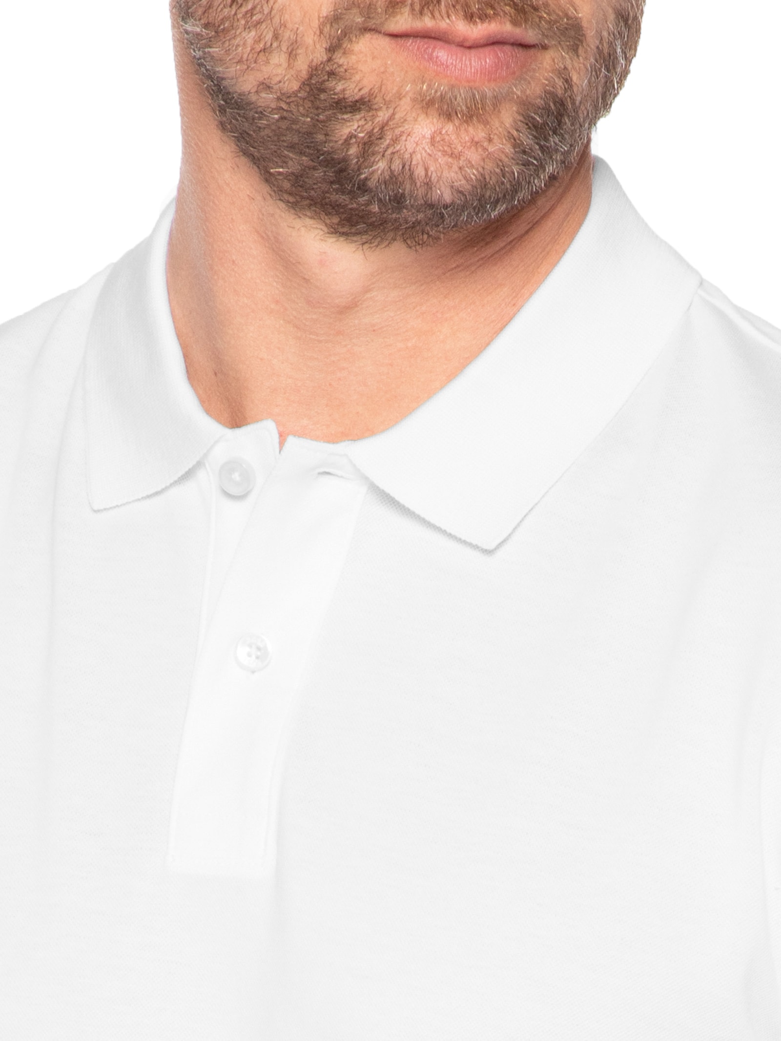 Polo Masculina Manga Curta com Friso Parlay Branco Boss