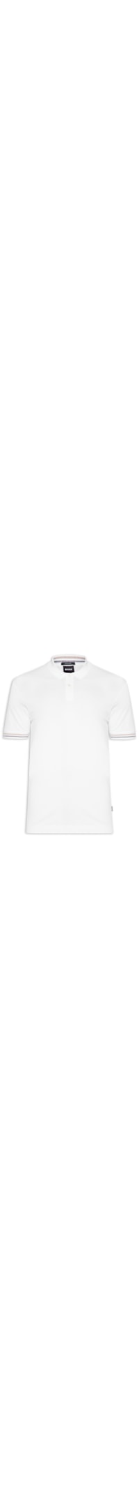 Polo Masculina Manga Curta com Friso Parlay - Branco