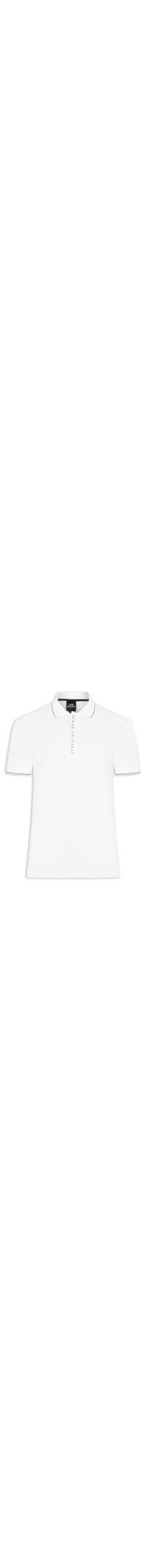 Polo Masculina Manga Curta Com Logo No Colarinho - Branco