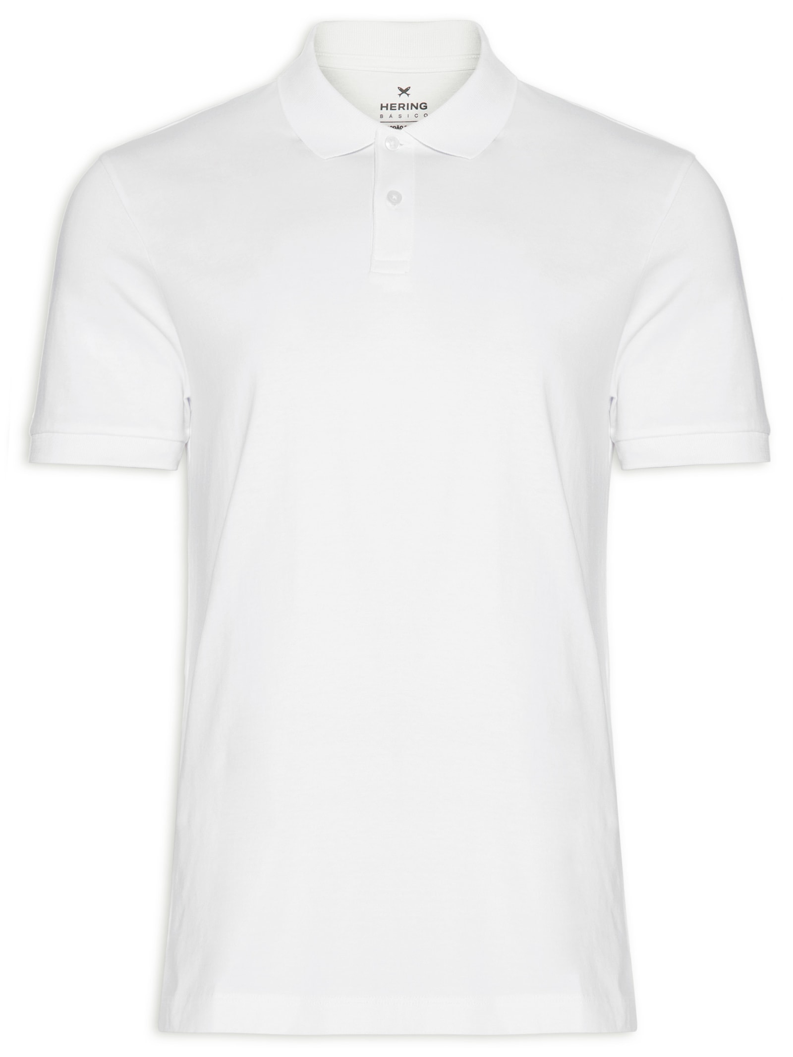 Polo Masculina Manga Curta Cotton Pima Branco Hering
