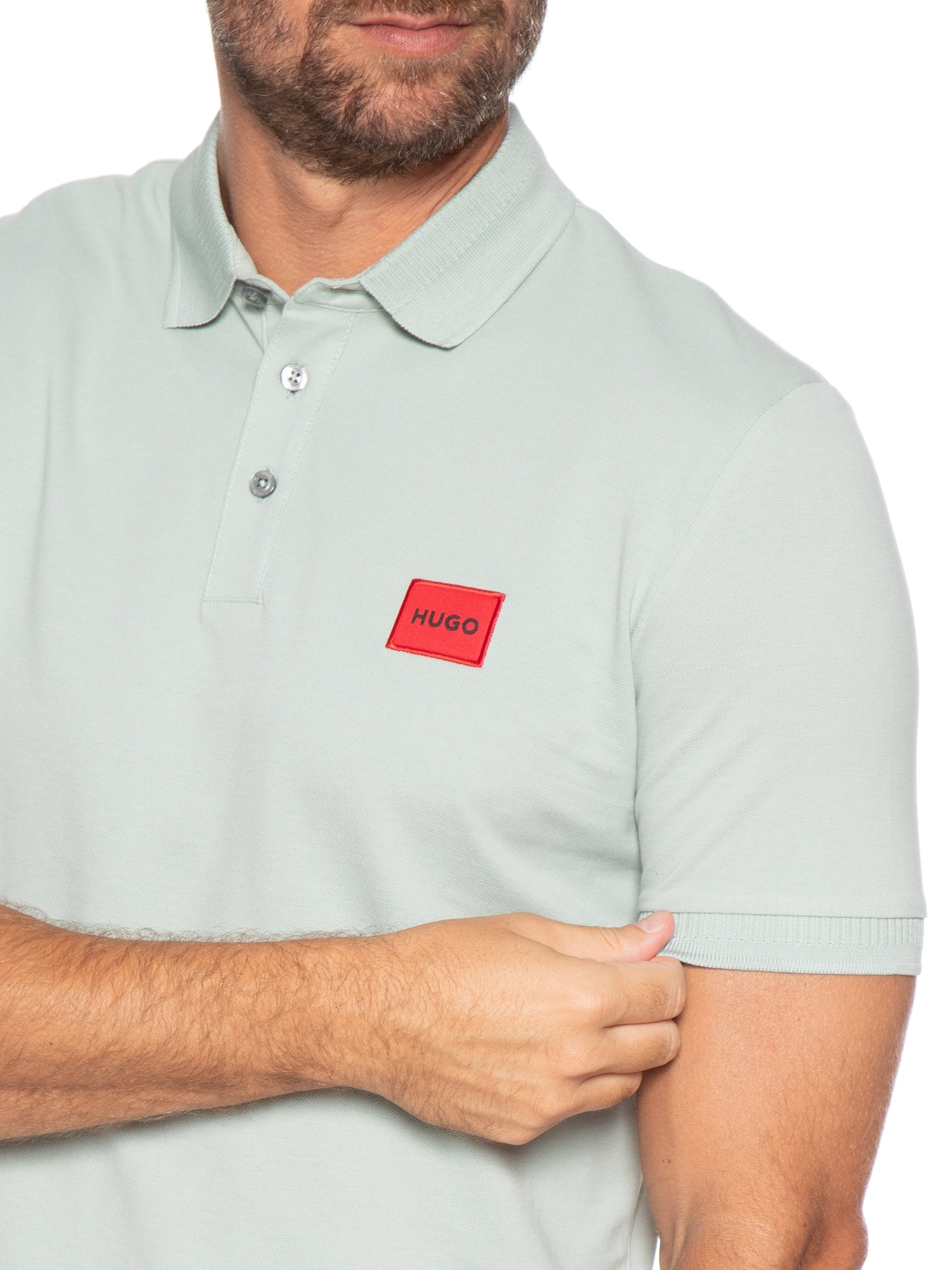 Polo Masculina Manga Curta Dereso 222 Verde Hugo