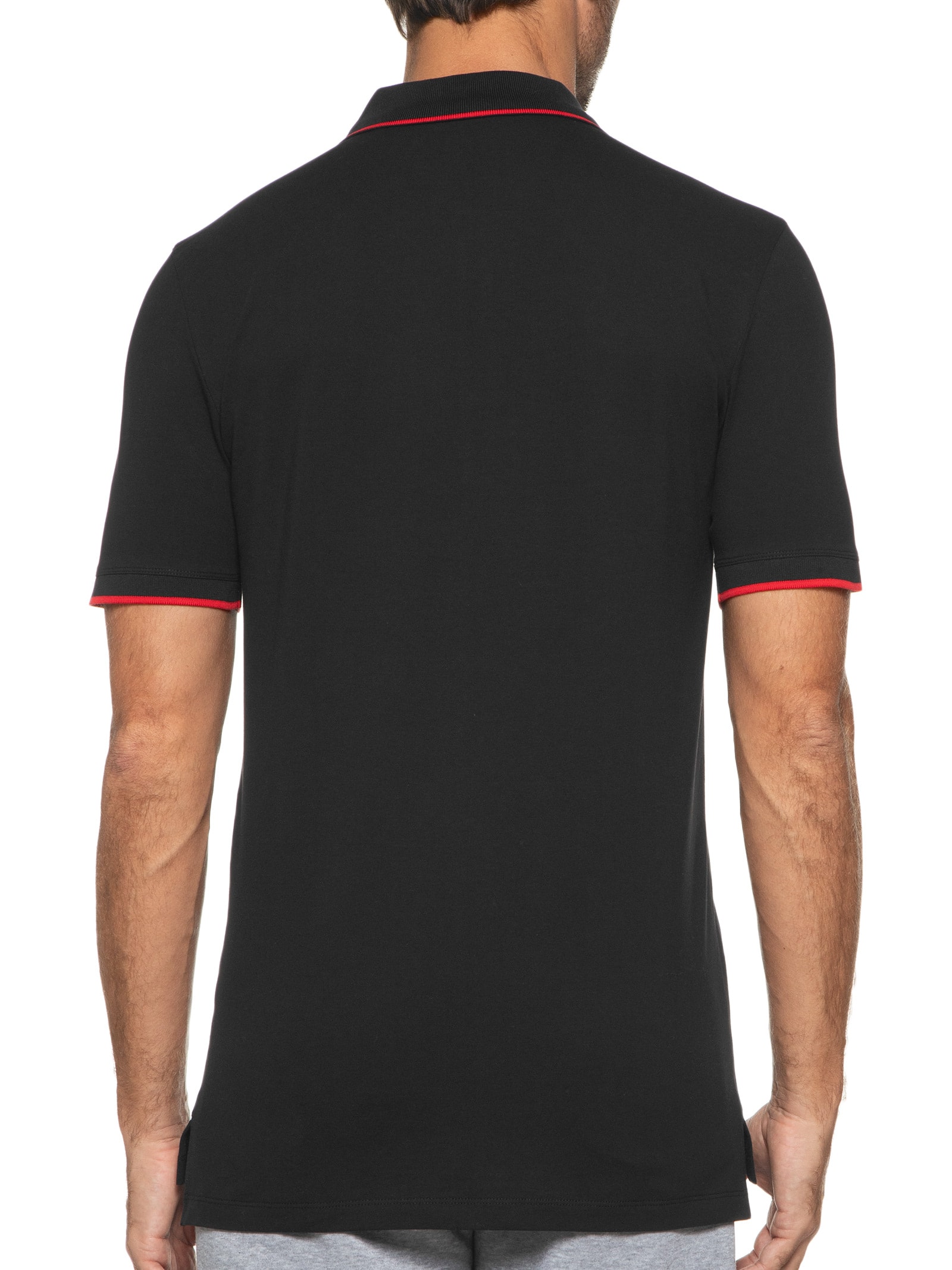 Polo Masculina Manga Curta Dinoso222 Preto Hugo