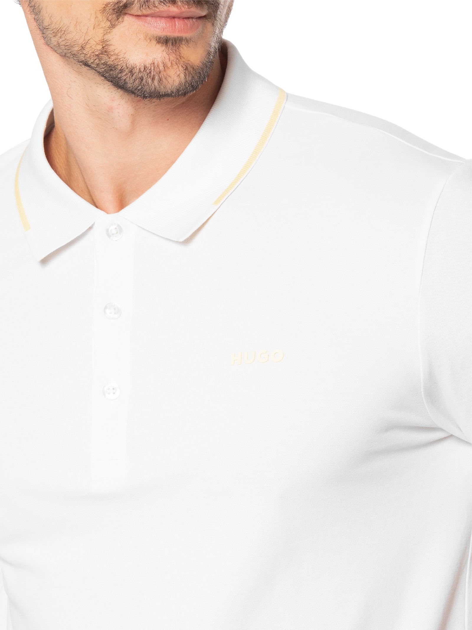Pólo Masculina Manga Curta Donos222 Off White Hugo