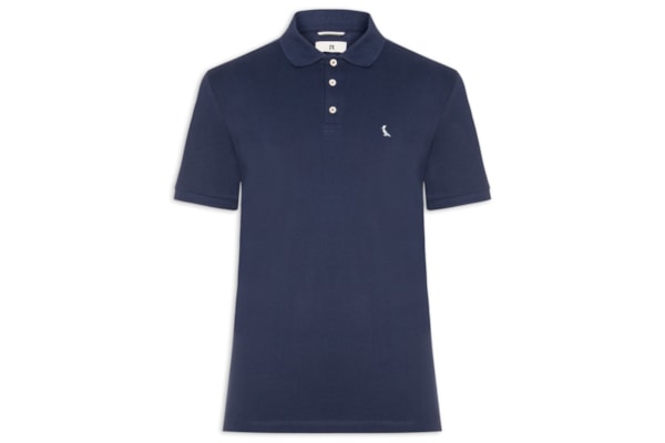 Polo Masculina Manga Curta Essence - Azul