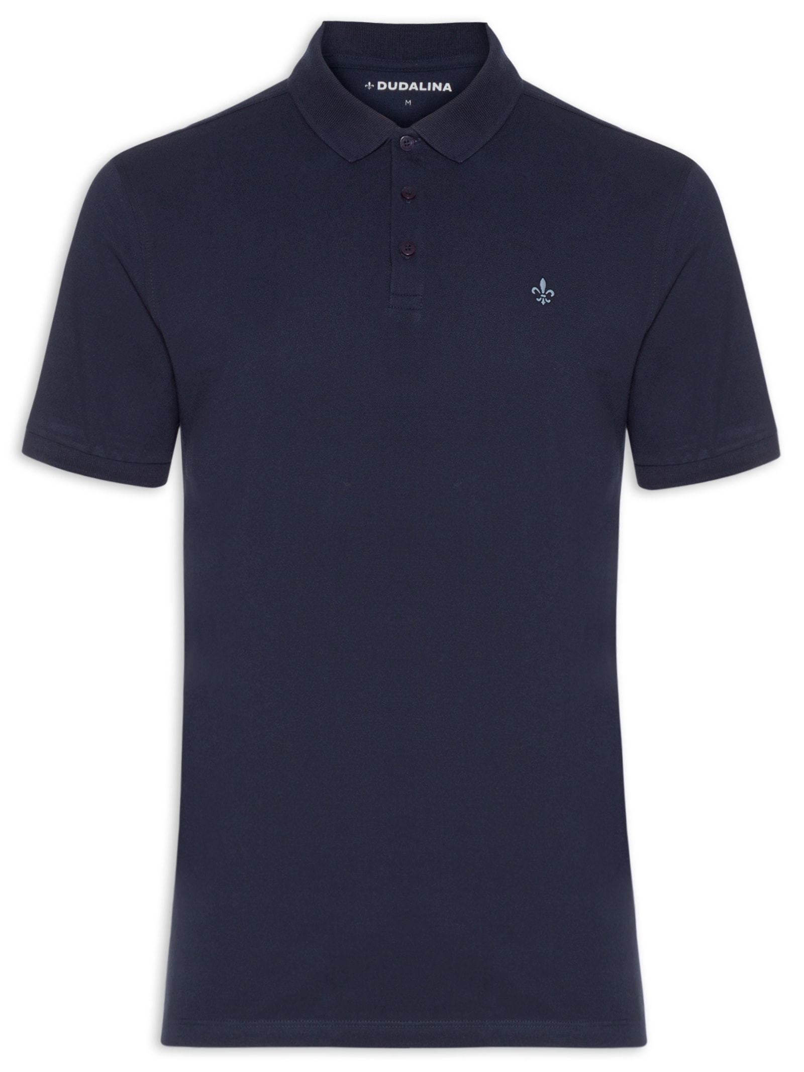 Polo Masculina Manga Curta Essentials Algodão Azul Dudalina