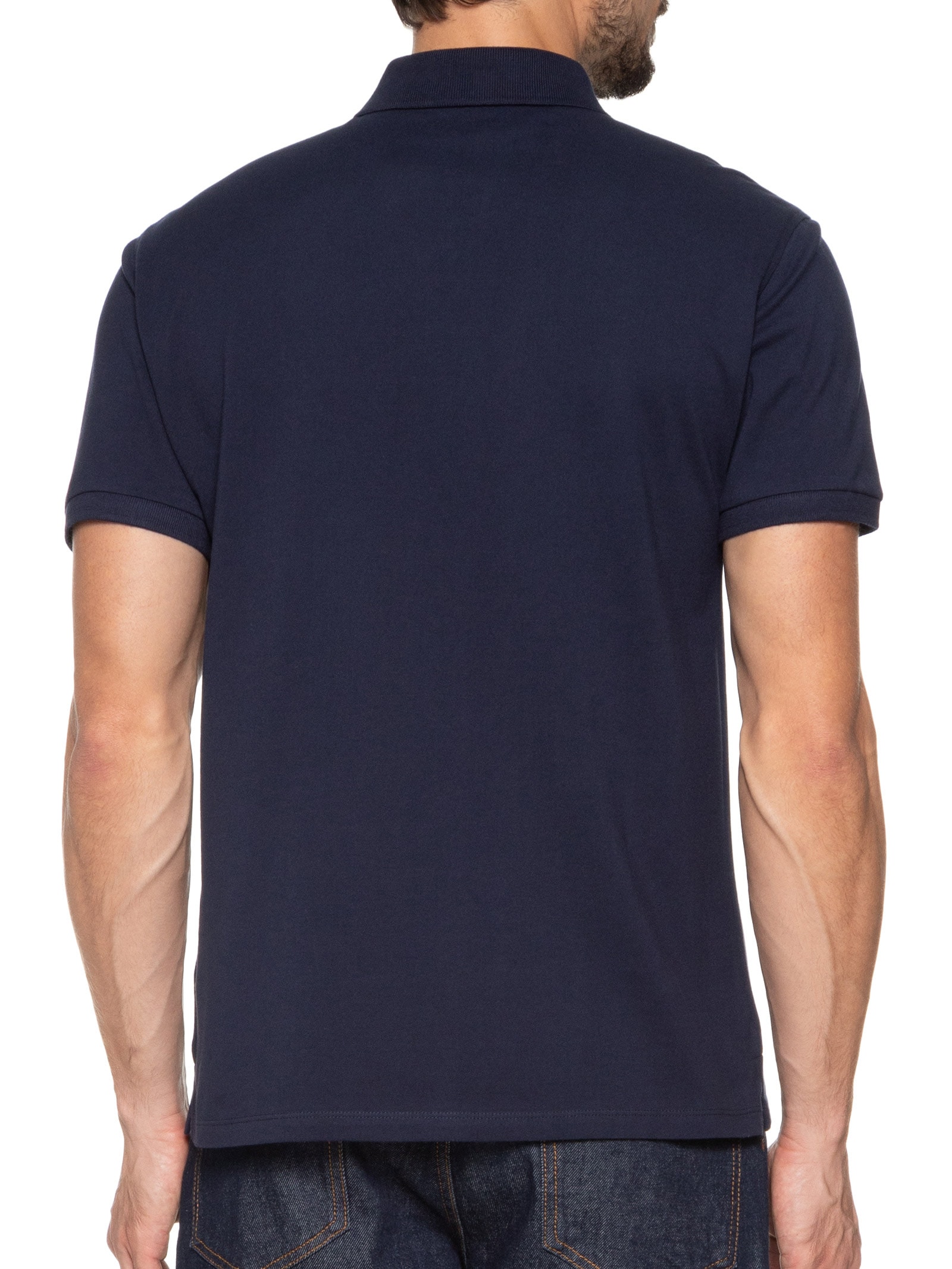 Polo Masculina Manga Curta Essentials Algodão Azul Dudalina