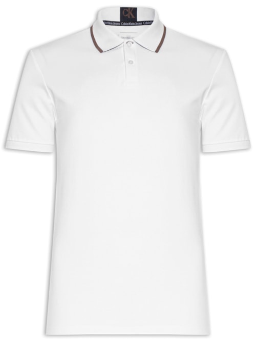 Polo Masculina Manga Curta Gola – Branco