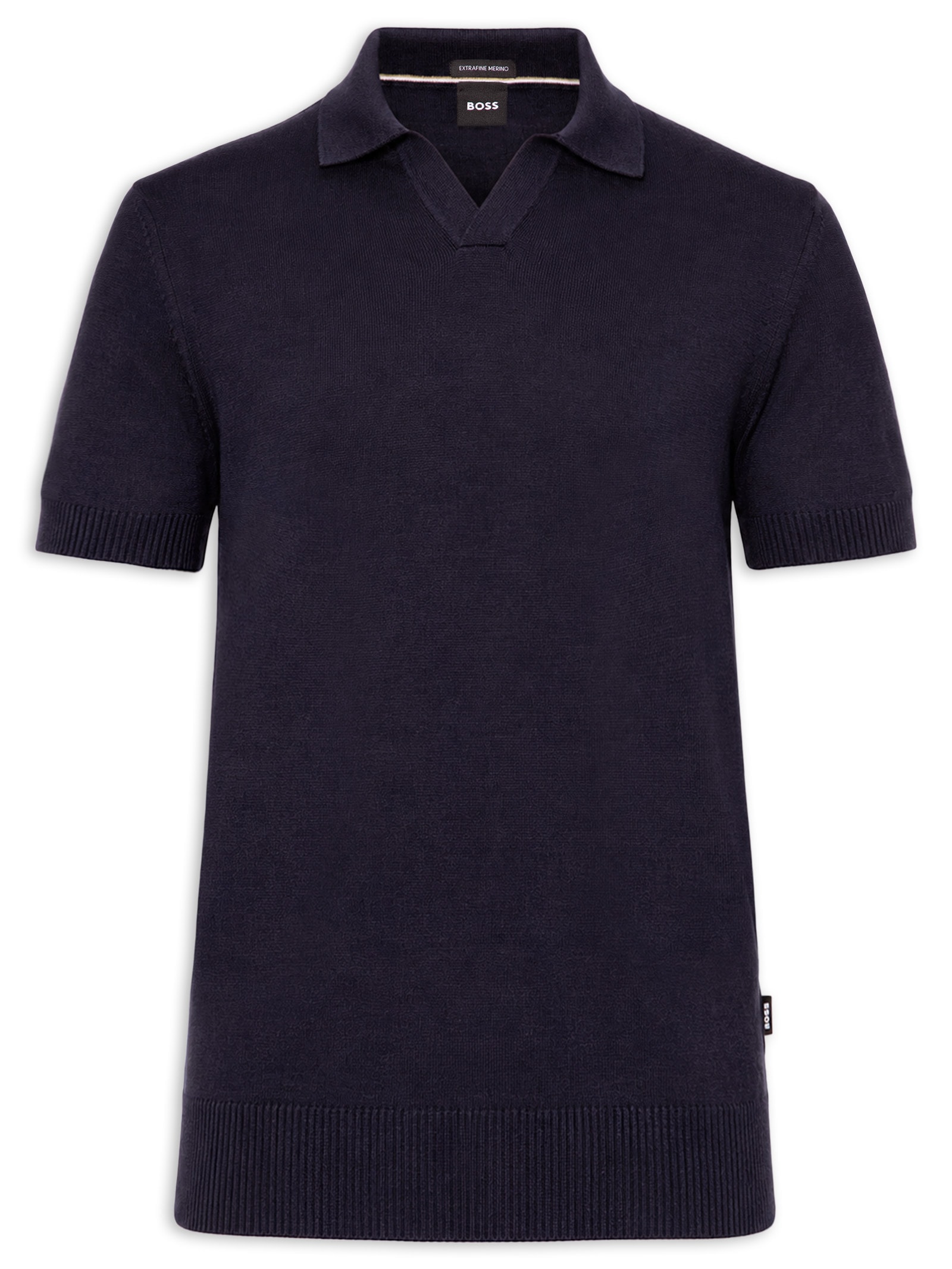Polo Masculina Manga Curta H-Lantoni Azul Boss