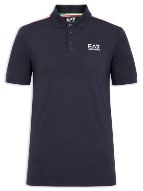 Polo Masculina Manga Curta Italian Spiri – Azul