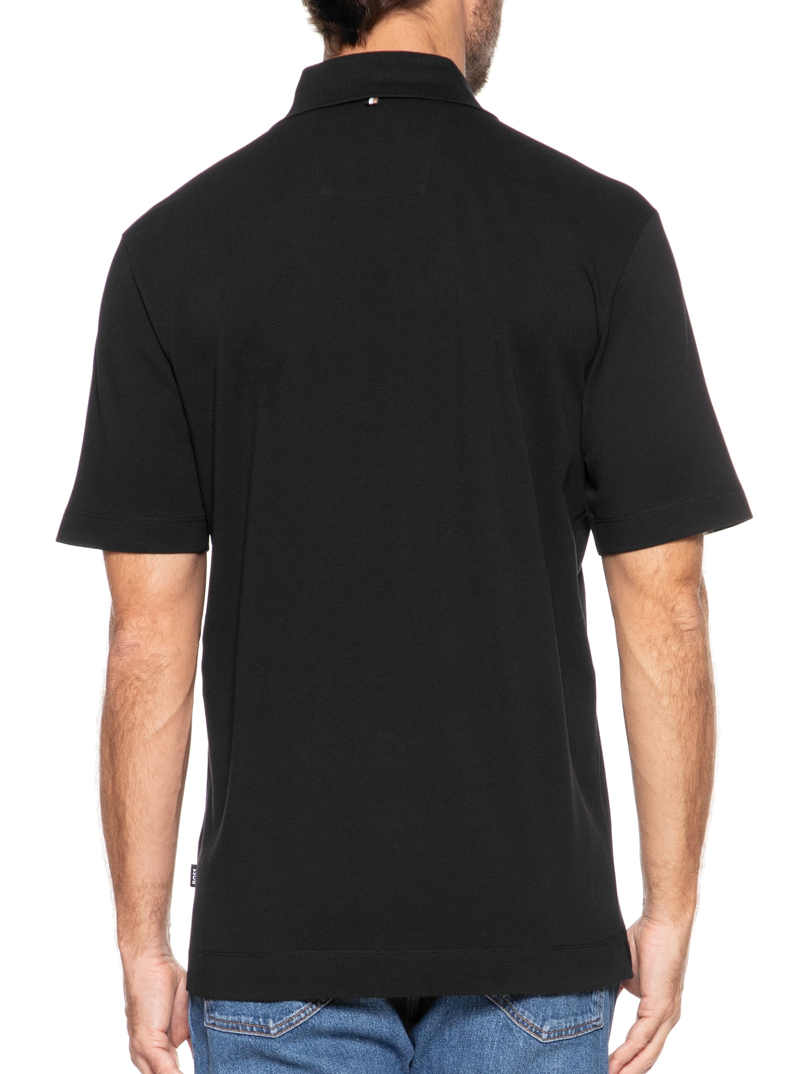 Polo Masculina Manga Curta Logo Bordado C-Payto 23 C-Payto 23 Preto Boss