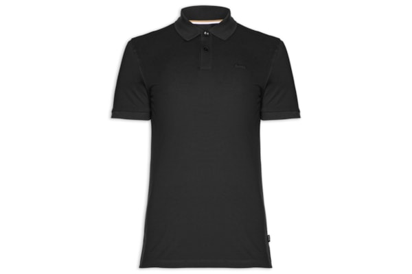 Polo Masculina Manga Curta Logo Bordado Pallas Regular fit  - Preto