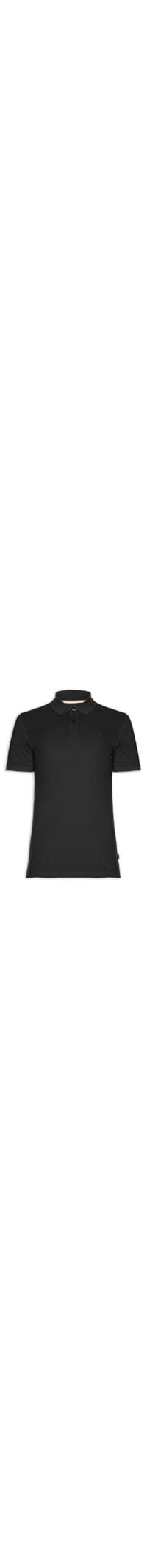 Polo Masculina Manga Curta Logo Bordado Pallas Regular fit - Preto