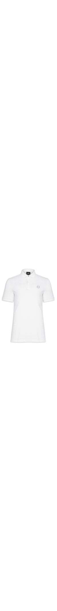 Polo Masculina Manga Curta Logo - Branco