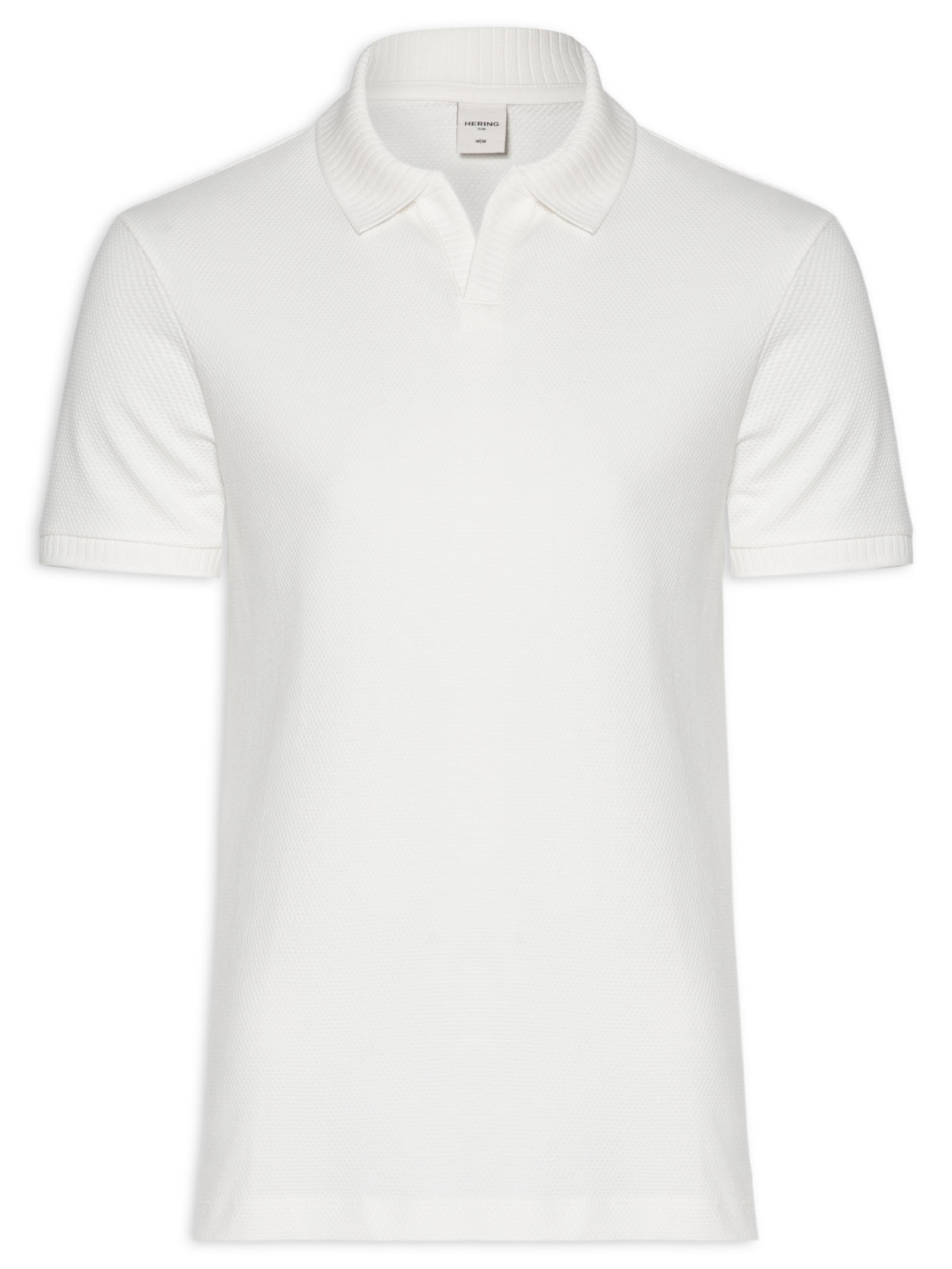 Polo Masculina Manga Curta Off White Hering