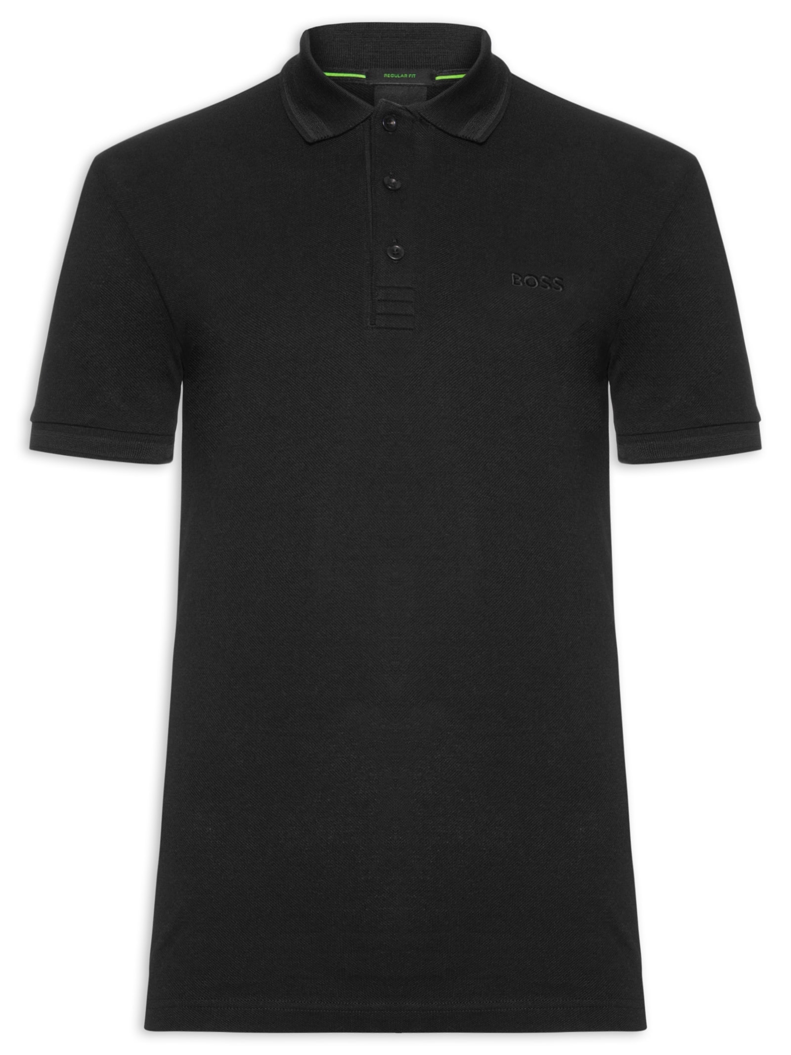 Polo Masculina Manga Curta Paddy Preto Boss