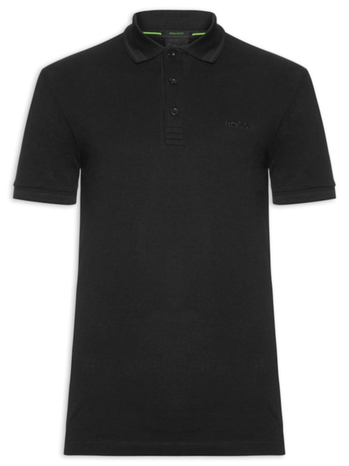 Polo Masculina Manga Curta Paddy – Preto