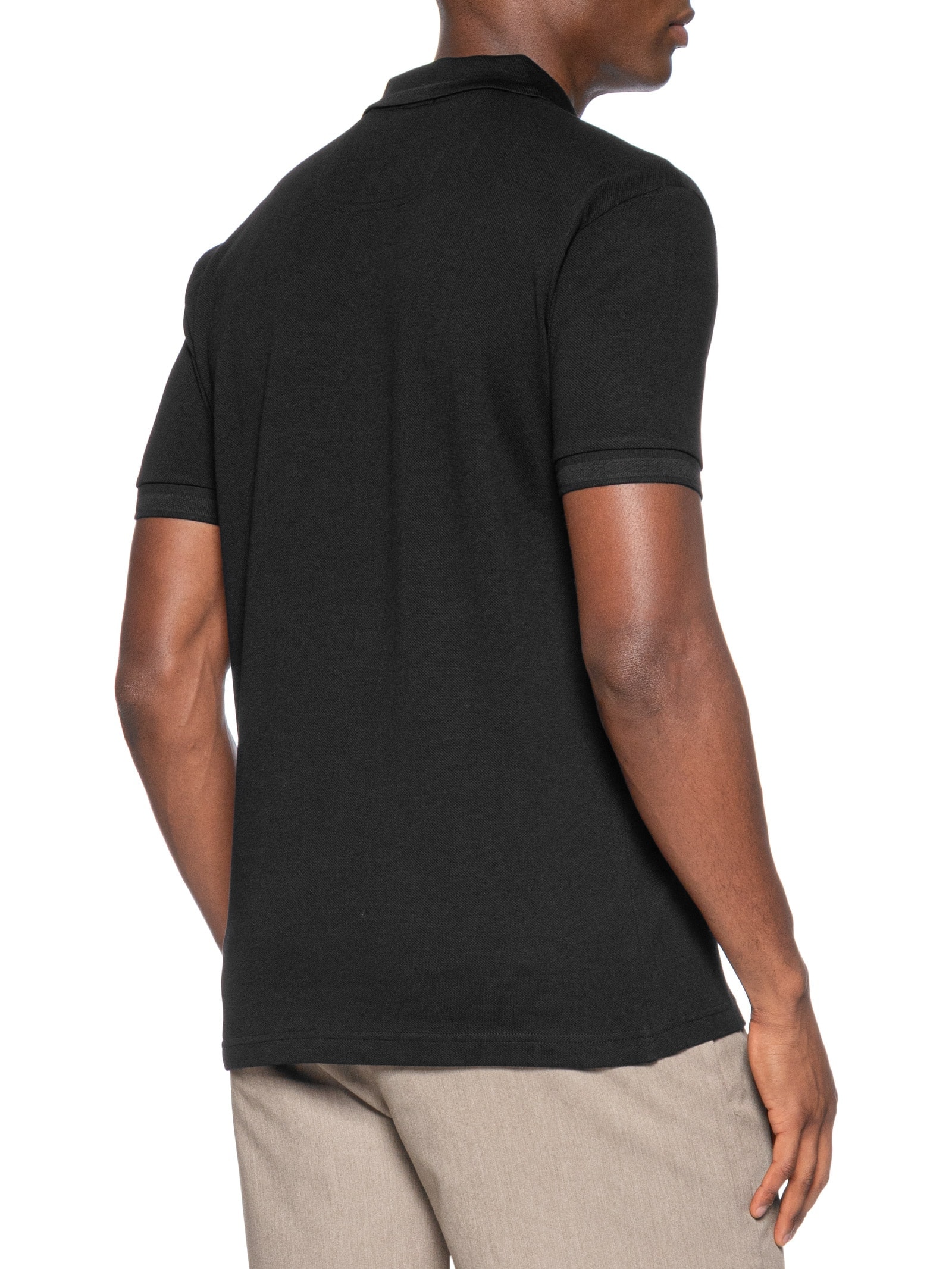 Polo Masculina Manga Curta Paddy Preto Boss