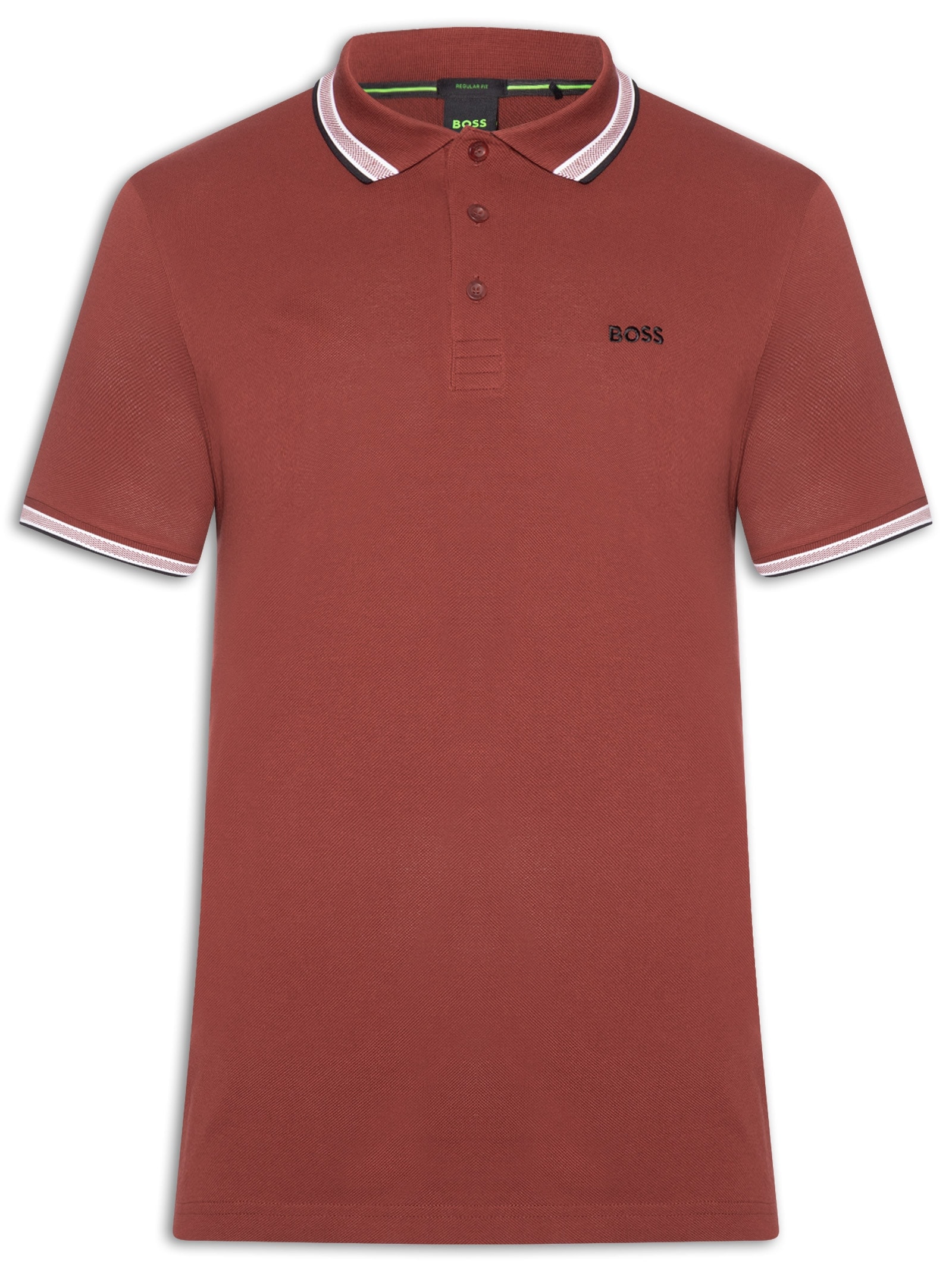 Polo Masculina Manga Curta Paddy Rosa Boss