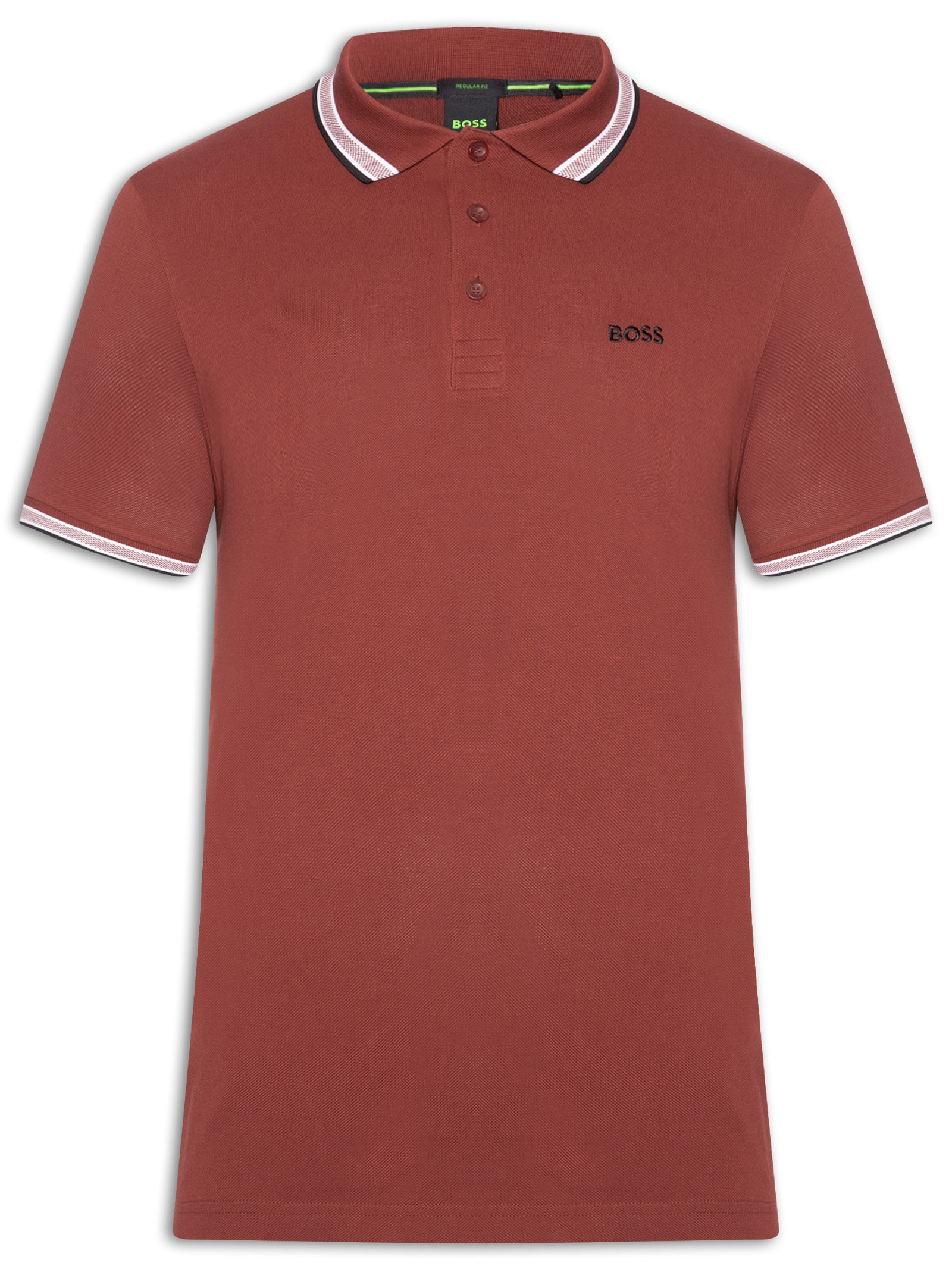 Polo Masculina Manga Curta Paddy Rosa Boss