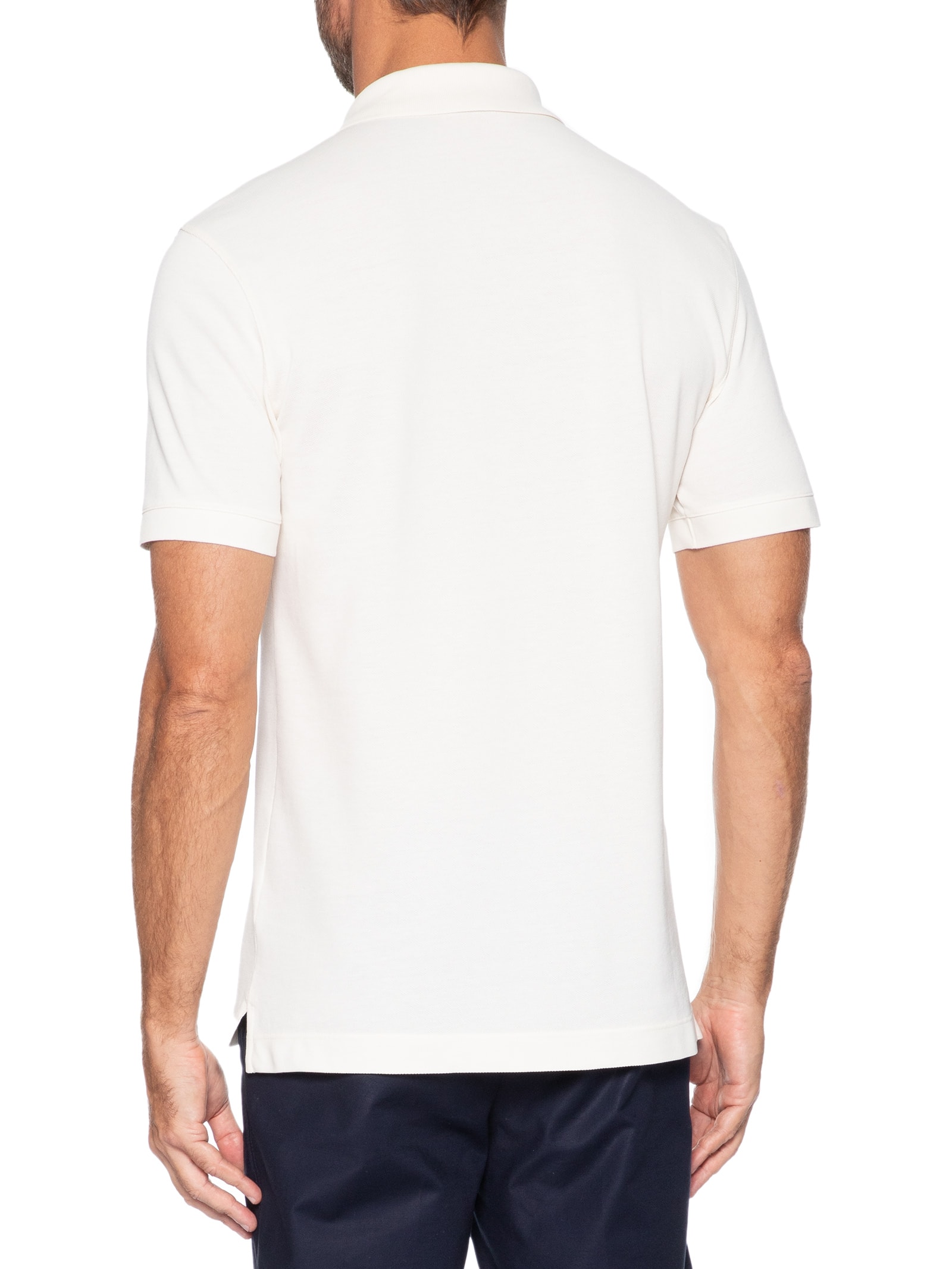 Polo Masculina Manga Curta Pallas Branco Boss