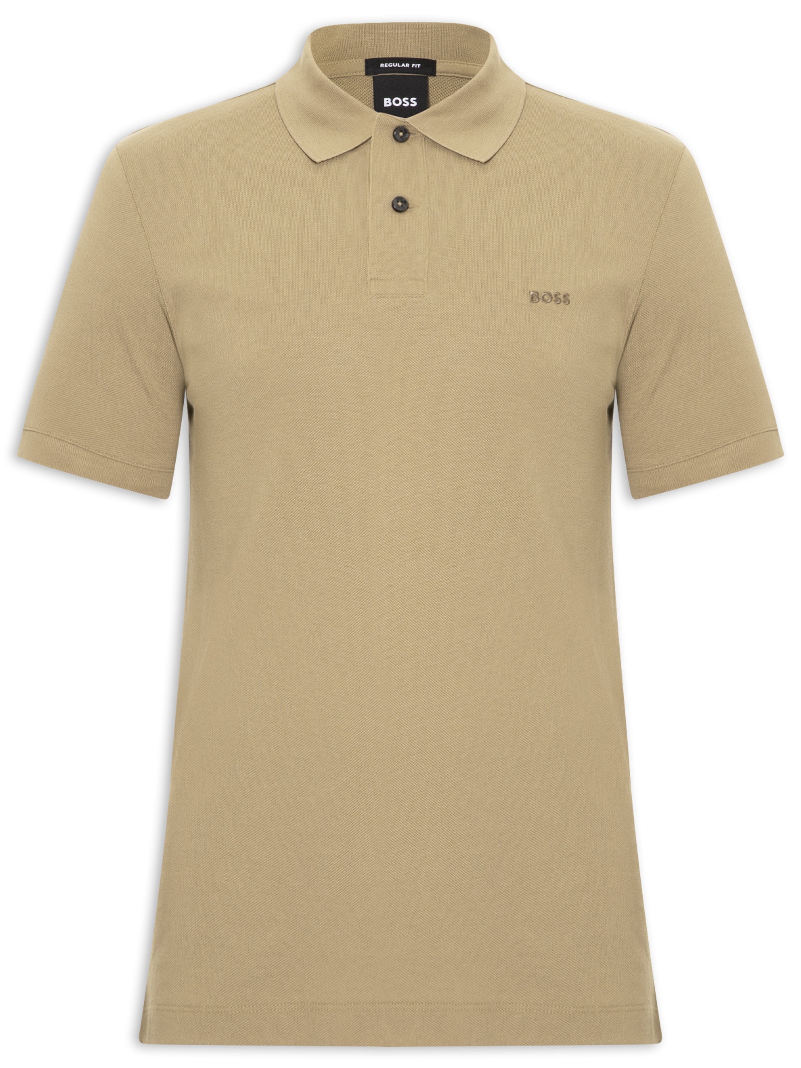 Polo Masculina Manga Curta Pallas Regular fit  Bege Boss