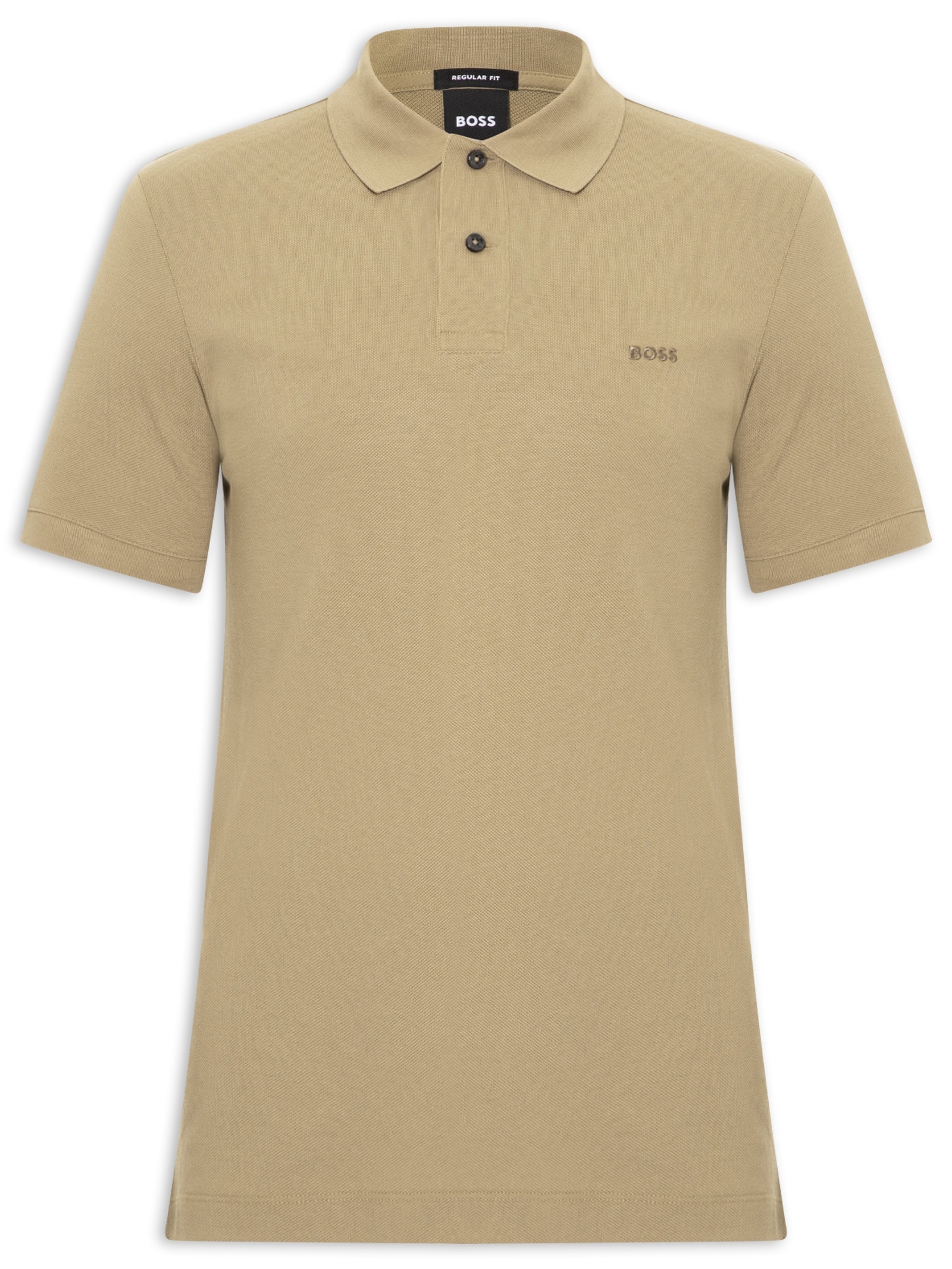 Polo Masculina Manga Curta Pallas Regular fit  Bege Boss
