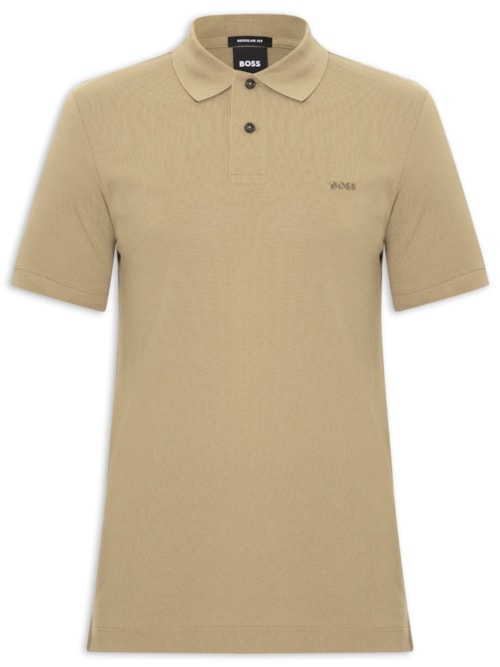 Polo Masculina Manga Curta Pallas Regular fit - Bege