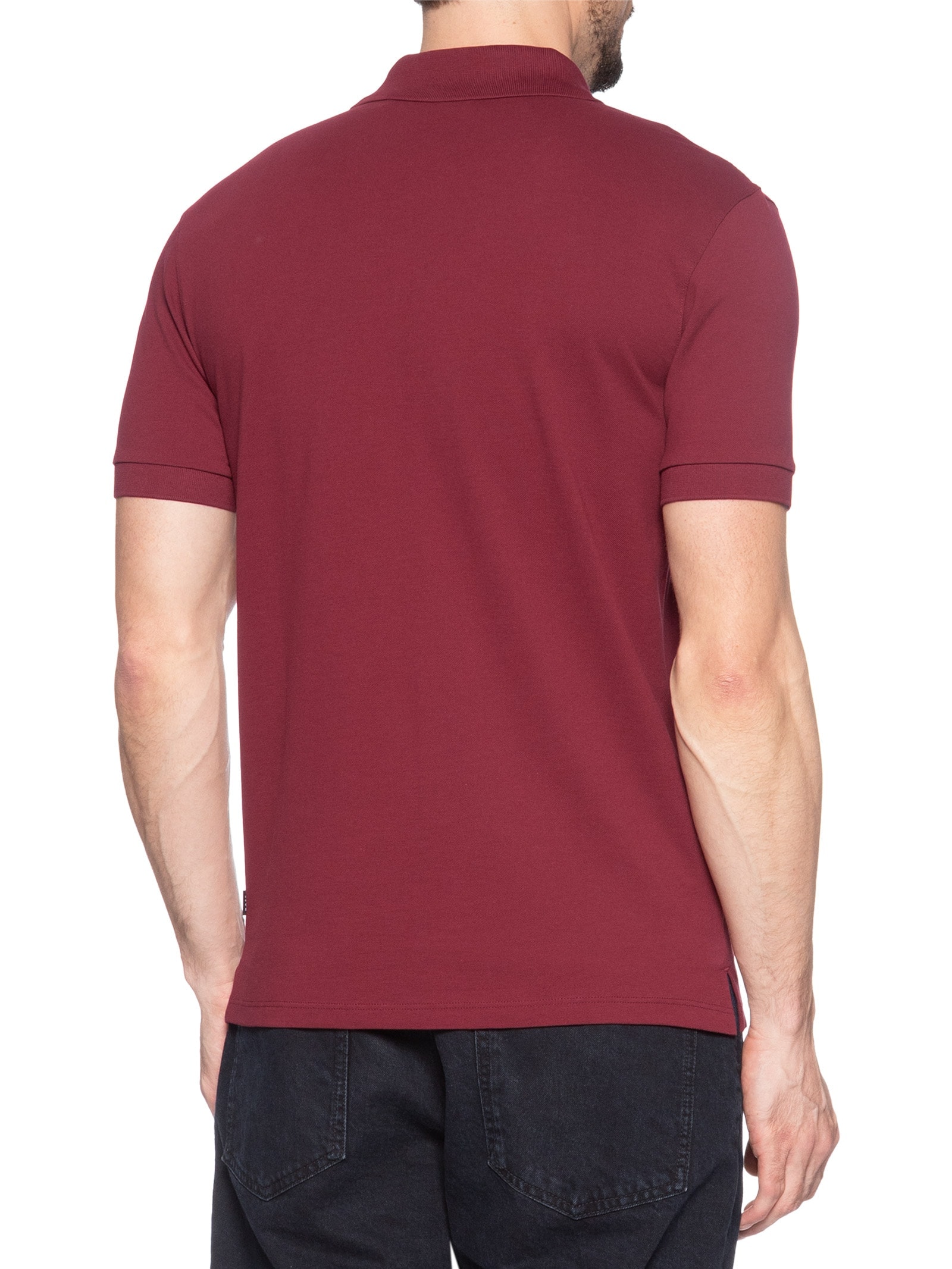 Polo Masculina Manga Curta Pallas Vermelho Boss