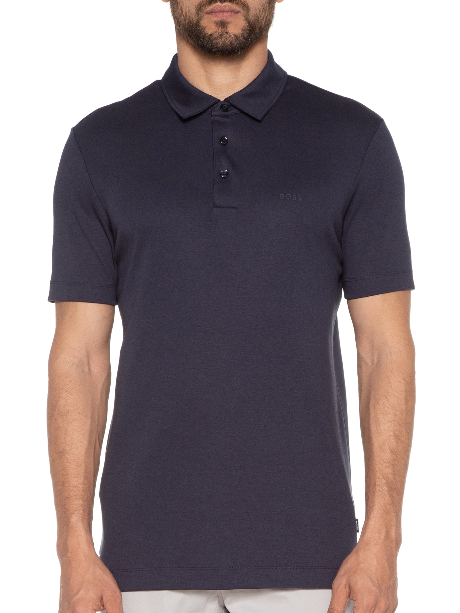 Polo Masculina Manga Curta Palosh 30 Regular fit  Azul Boss