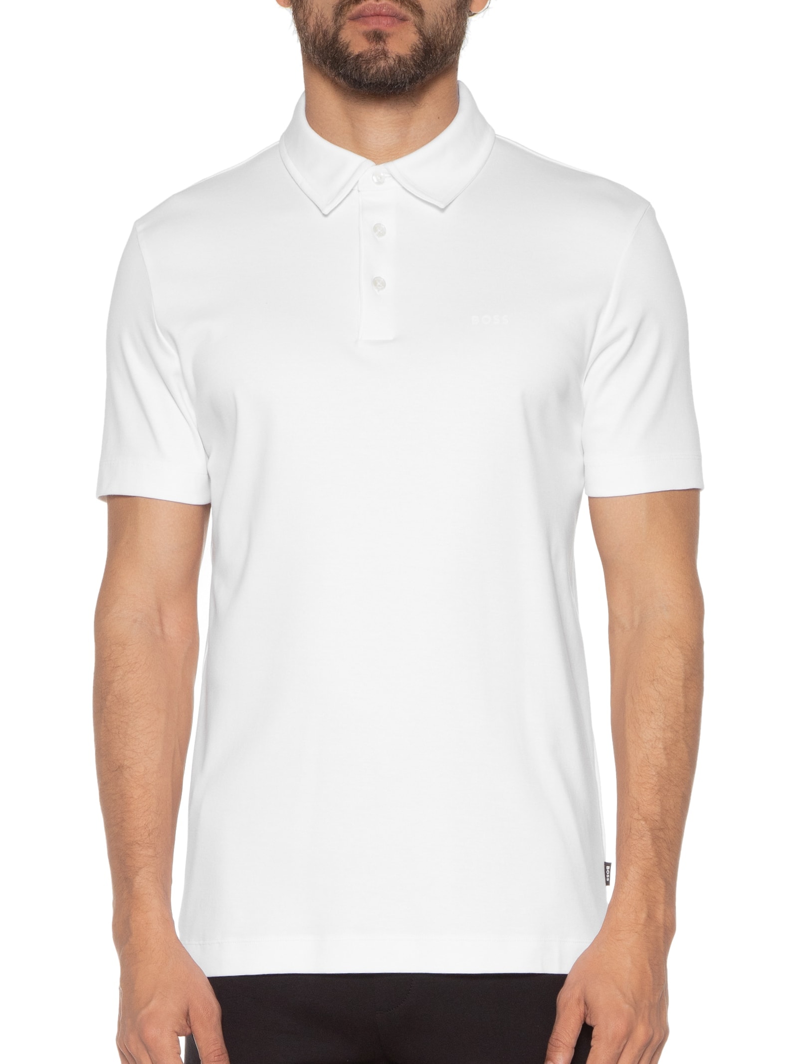 Polo Masculina Manga Curta Palosh 30 Regular fit  Branco Boss