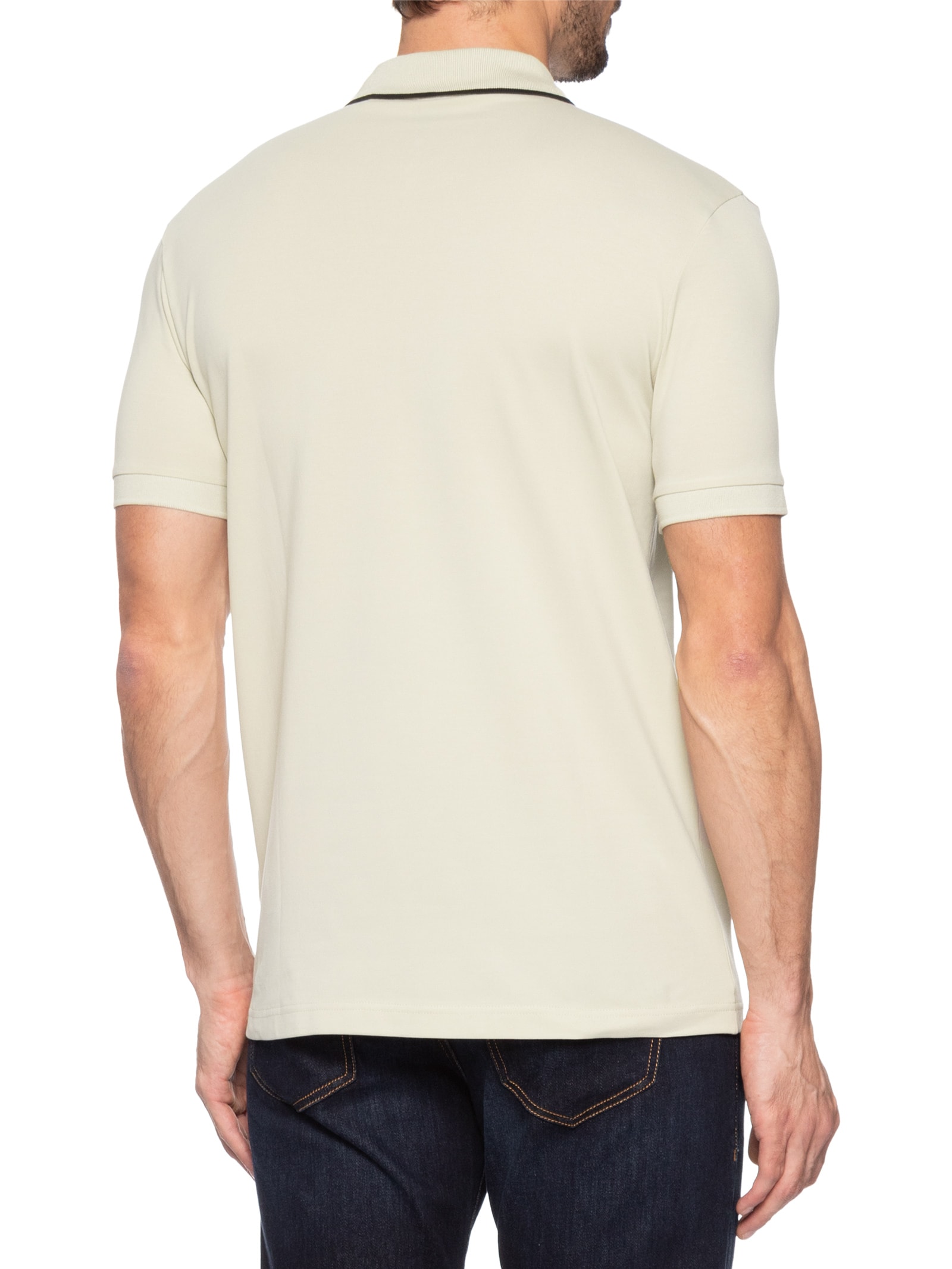 Polo Masculina Manga Curta Philix Goc Bege Boss