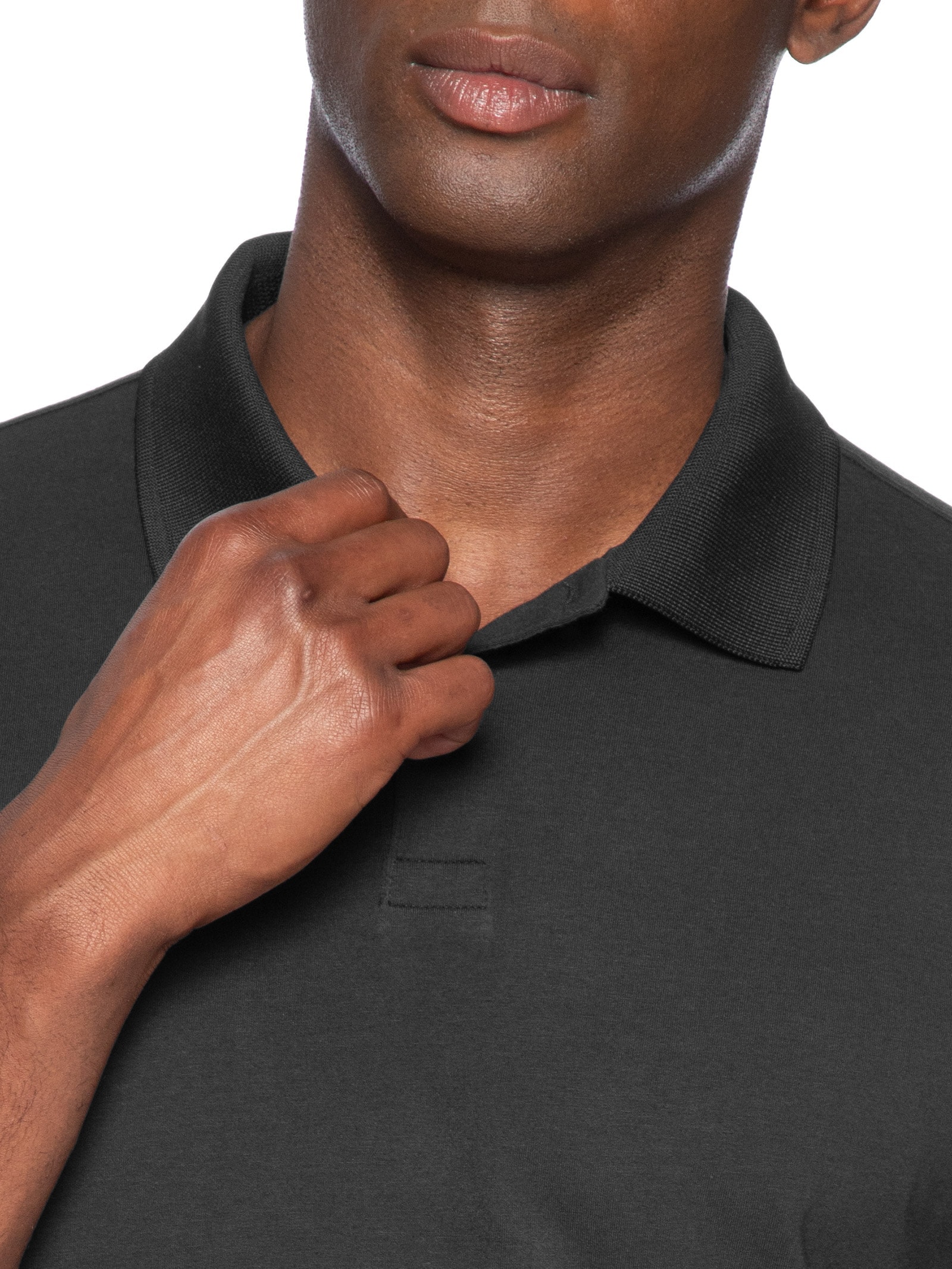 Pólo Masculina Manga Curta Pima Tech Preto Reserva
