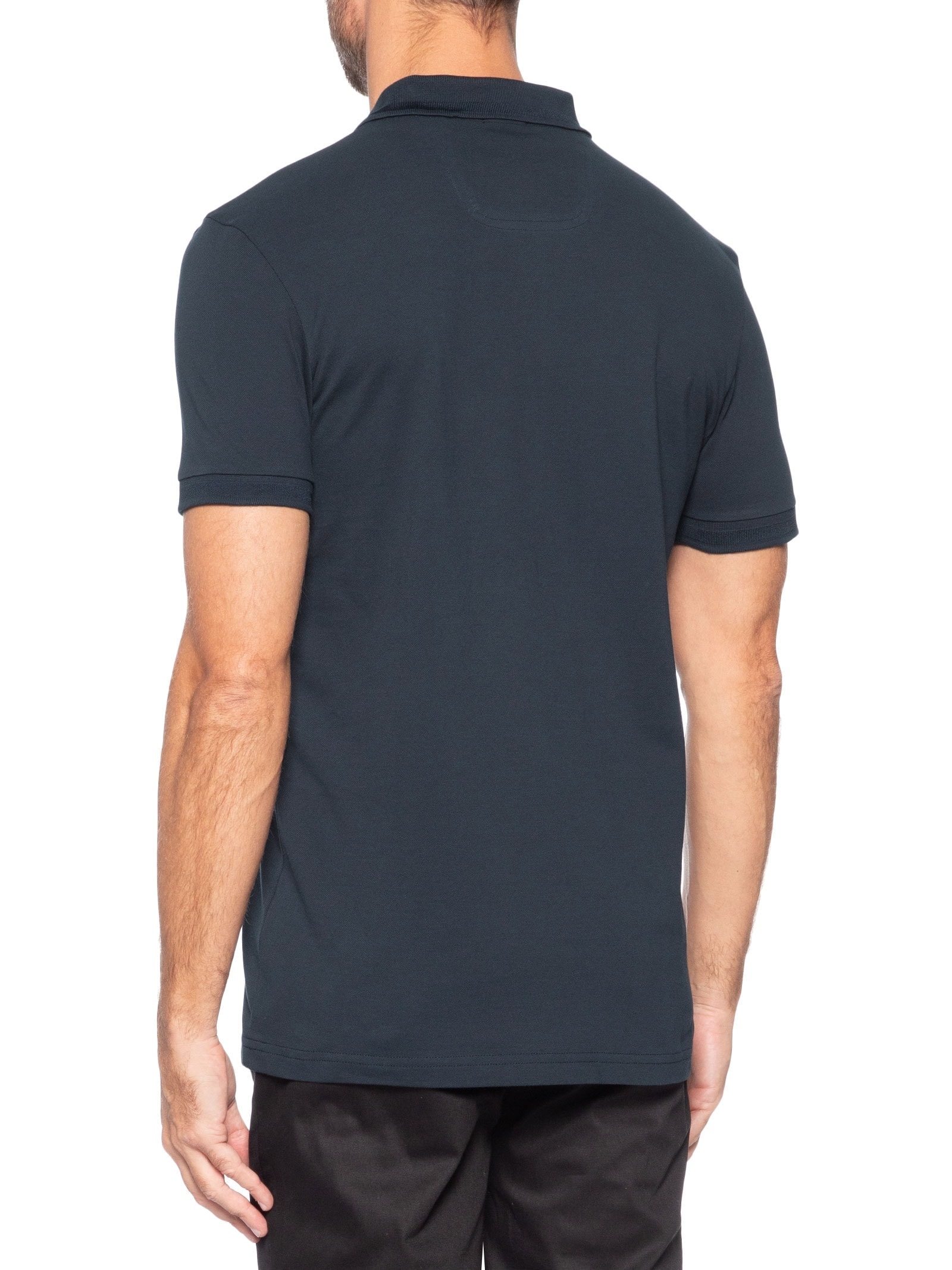 Polo Masculina Manga Curta Pio 1 Regular fit- Azul Boss